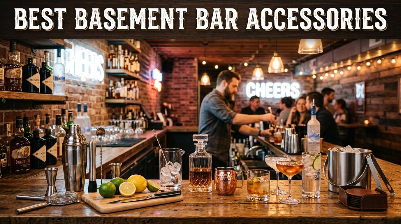 best basement bar accessories