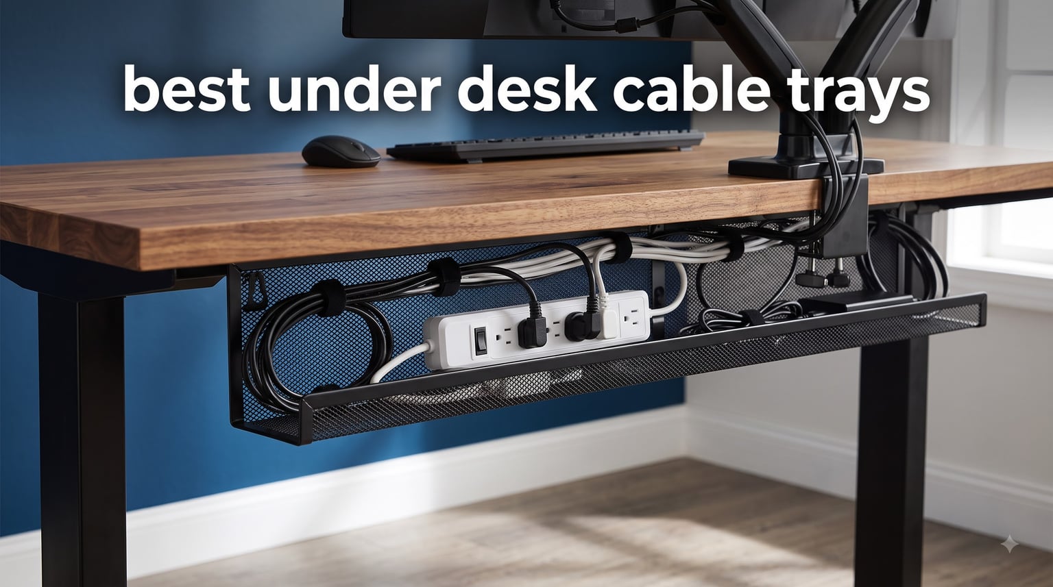 best under desk cable trays