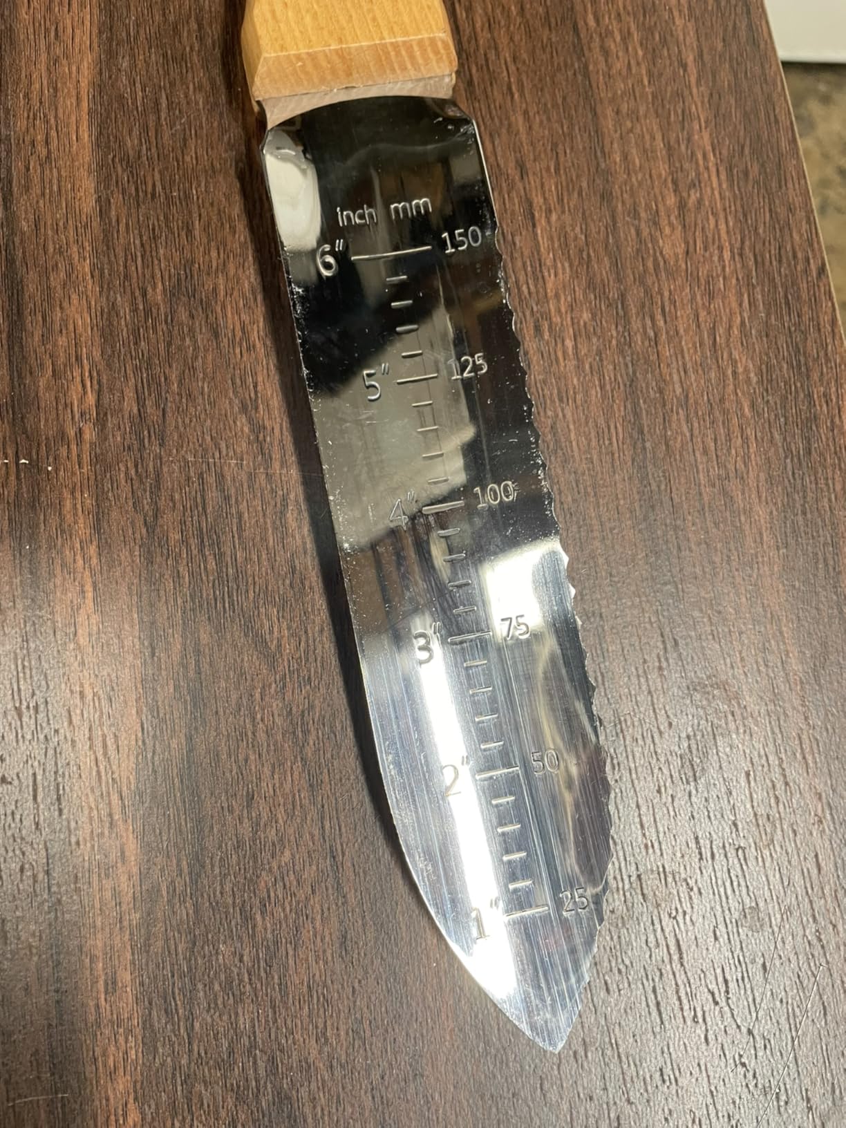 NISAKU NJP650 The Original Hori Hori Namibagata Stainless Steel Weeding Knife, 7.25-Inch Blade customer photo 2