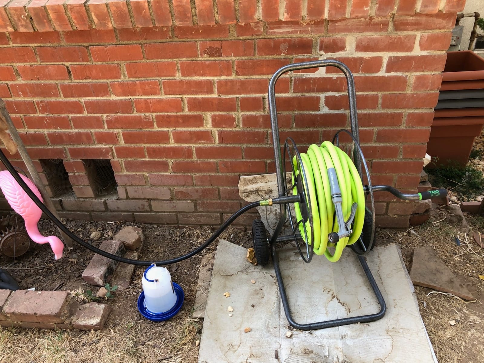 Yard Butler Hose Cart, Metal Hose Caddy, 2 Wheels, 200 Feet customer photo 1