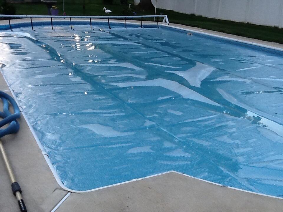 Blue Wave 12x24-ft Rectangle Solar Pool Cover 12-Mil Clear – Solar Cover for Above Ground Pool & Inground Pool, Thermal Bubble Blanket for Heat Retention & Reduced Evaporation customer photo 1