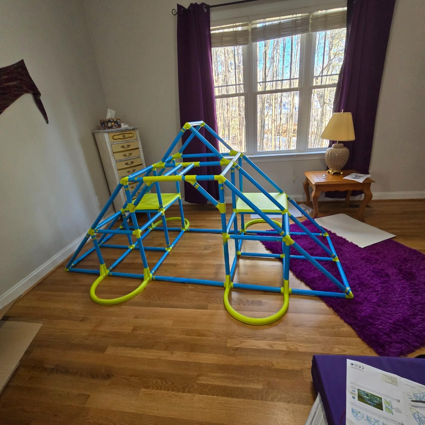 Eezy Peezy Climber with Top - Active Indoor Outdoor Play Set Climbing Dome Equipment Toys - Fun for Kids Ages 3 to 6 Years Old, Green and Blue customer photo 1