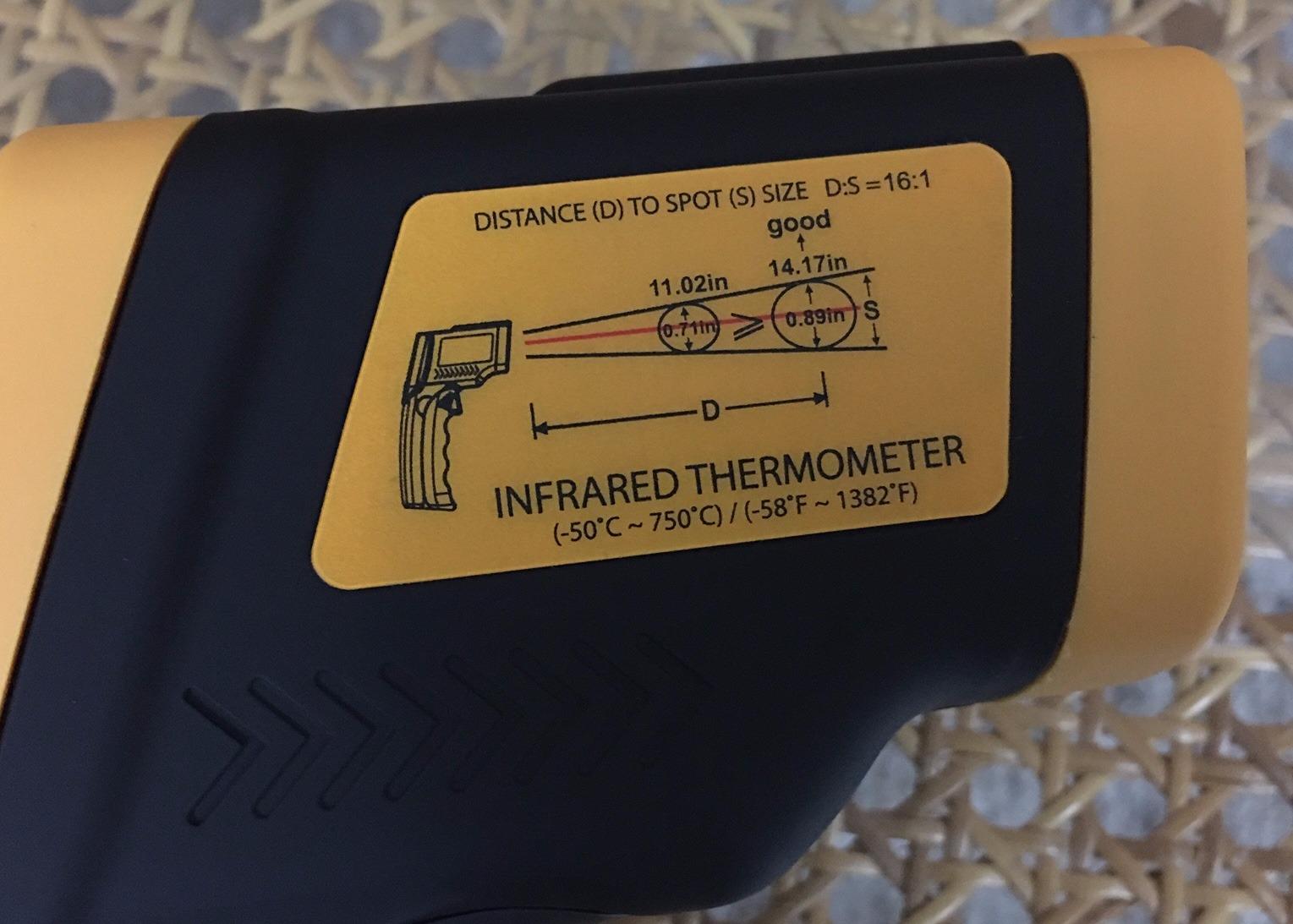 Etekcity Infrared Thermometer Laser Temperature Gun, -58F to 1130F | Cooking, Pizza Oven, BBQ, Meat, Kitchen, Reptile, HVAC, Adjustable Emissivity, MAX Display, High Temperature customer photo 1