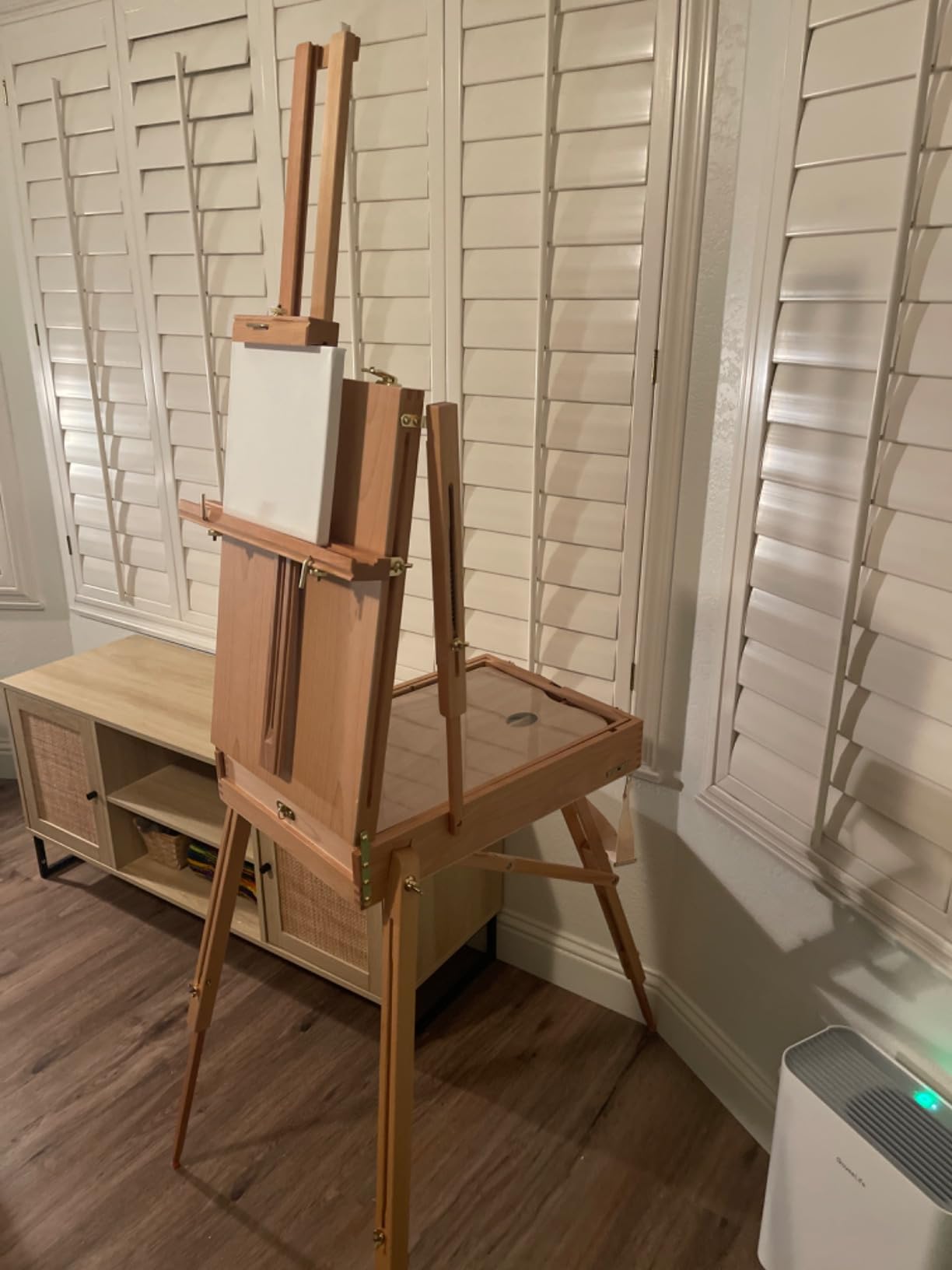 U.S. Art Supply Large Beechwood French Easel, Adjustable Plein Air Easels customer photo 1