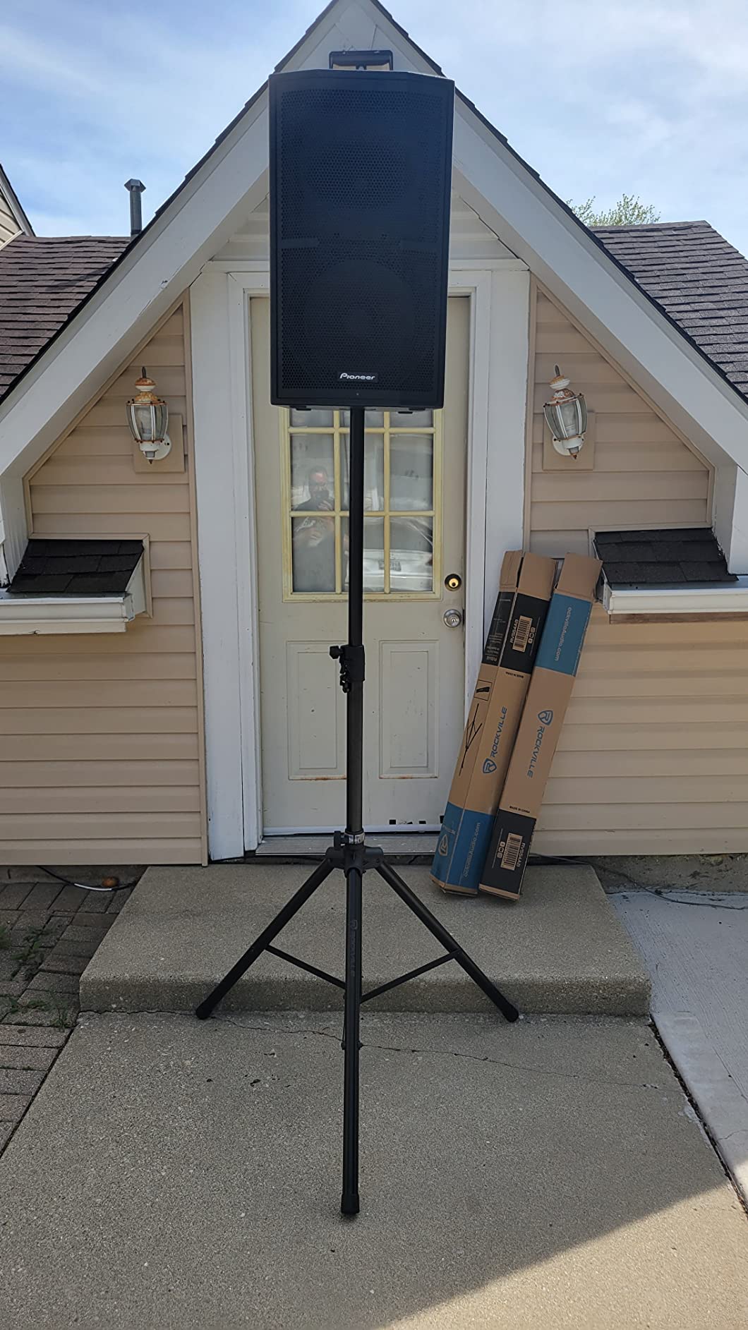 Rockville RVSS4AB Tripod Speaker Stand, Black, Hydraulic Auto Lift, 2-Pack customer photo 2