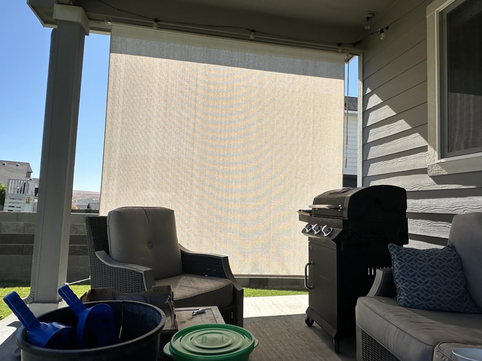 Coolaroo Outdoor Cordless Sun Blocking Roller Shade customer photo 2