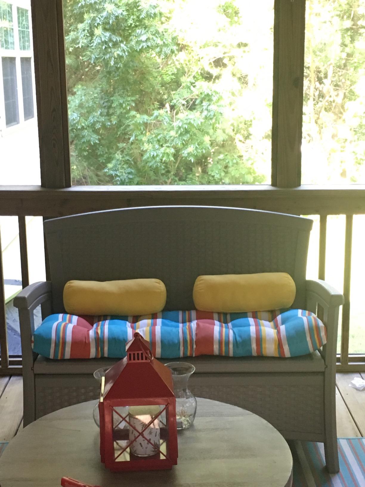 Suncast Outdoor Wicker Love Seat with 23-Gallon Storage, Comfortable Seating for Two, Ergonomic Back Support, All-Weather Furniture for Patio, Deck, and Garden, Java, Made in the USA customer photo 1