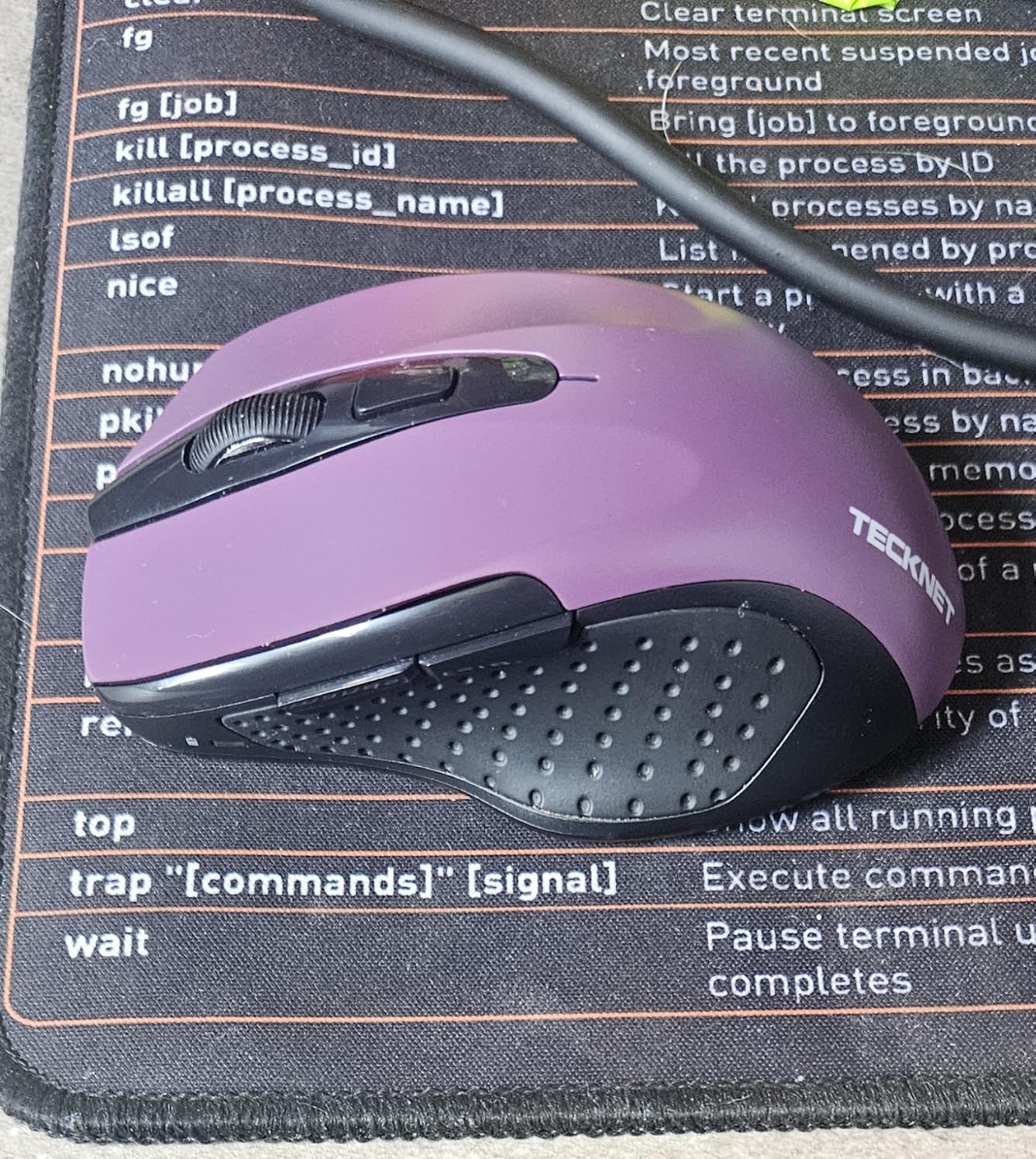 TECKNET Wireless Mouse, 2.4G Ergonomic Computer Mouse, 2600 DPI, Purple customer photo 2