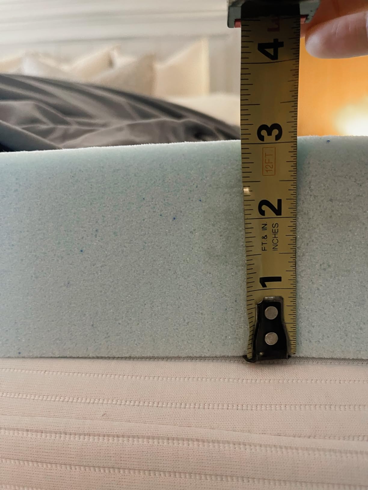 Lucid 3 Inch Memory Foam Mattress Topper, King Size – Cooling Gel Bed Topper – Preassure-Relieving Deep Plush Feel – Ventilated Breathable Design – CertiPur Certified - Dorm Room Essentials customer photo 2