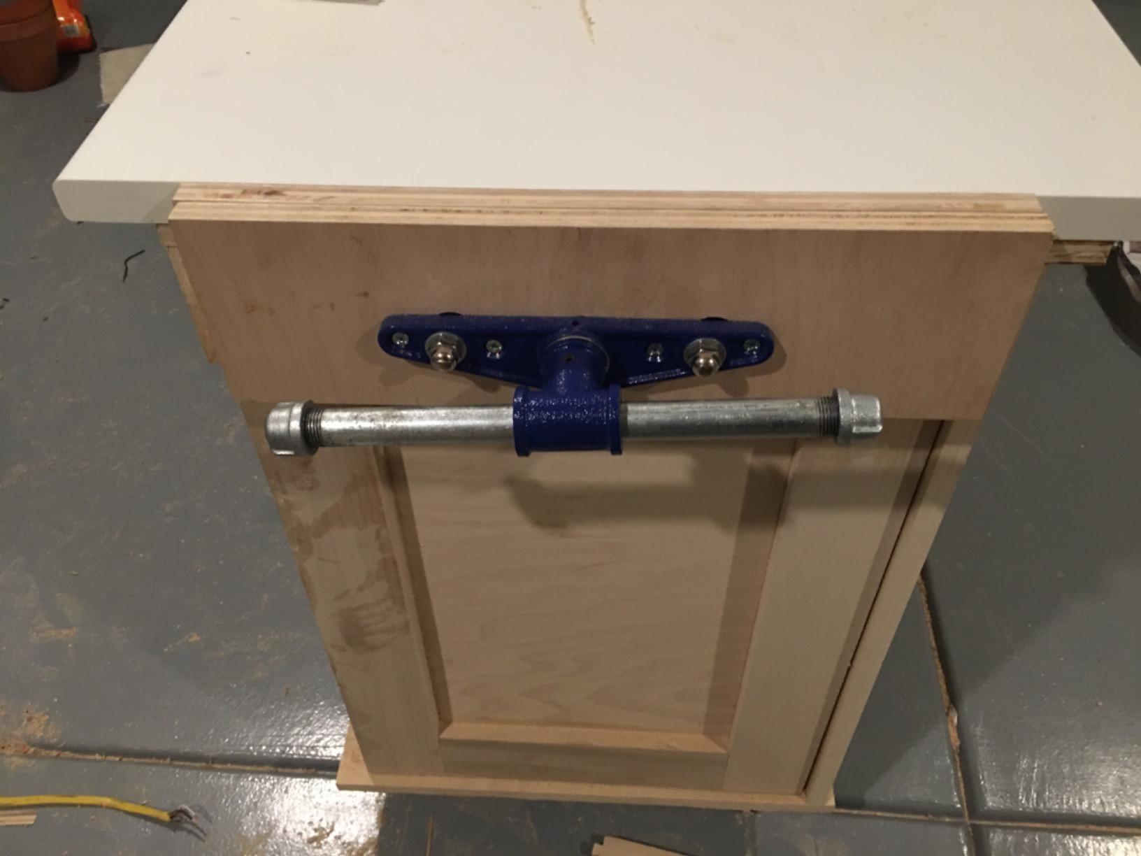Yost Vises F9WW Front Vise | 9 Inch Woodworking Vise with guide bars | Blue customer photo 1