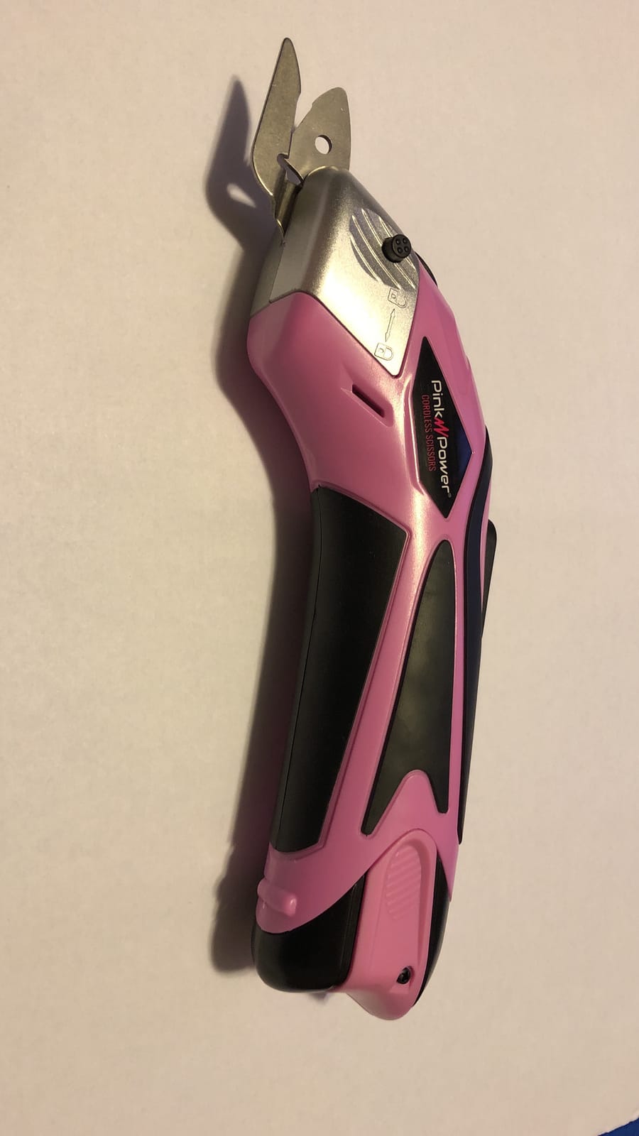 Pink Power Cordless Electric Scissors Fabric Cutter for Crafts, Box, Sewing, Carpet, & Scrapbooking - Heavy Duty Professional Rotary Shears Cutting Tool - Automatic Cardboard Cutter Fabric Scissor customer photo 2
