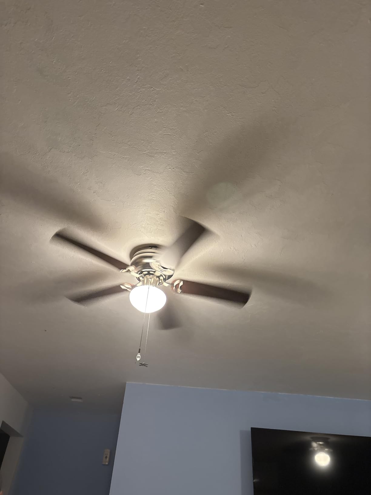 Prominence Home Alvina 42 Inch Traditional Flush Mount Ceiling Fan with Light, Pull Chain, Dual Finish Blades, Reversible Motor, Brushed Nickel customer photo 2