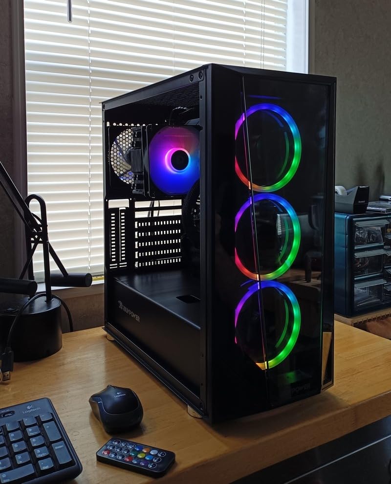 upHere 120mm RGB Case Fan Fan,Quiet Edition High Airflow LED Case Fan for PC Cases-3 Pack,RGB123-3 customer photo 1