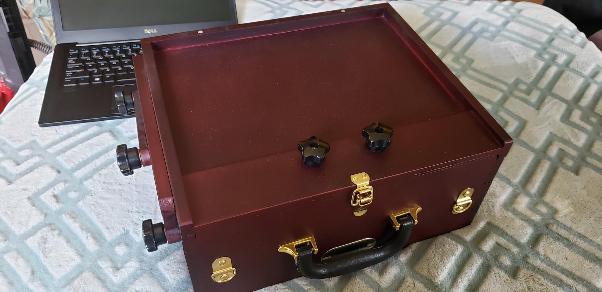 Soho Urban Artist Pochade Box for Plein - Aire Painting French Easel, Lightweight, Portable & Adjustable, Mahogany Finish customer photo 1