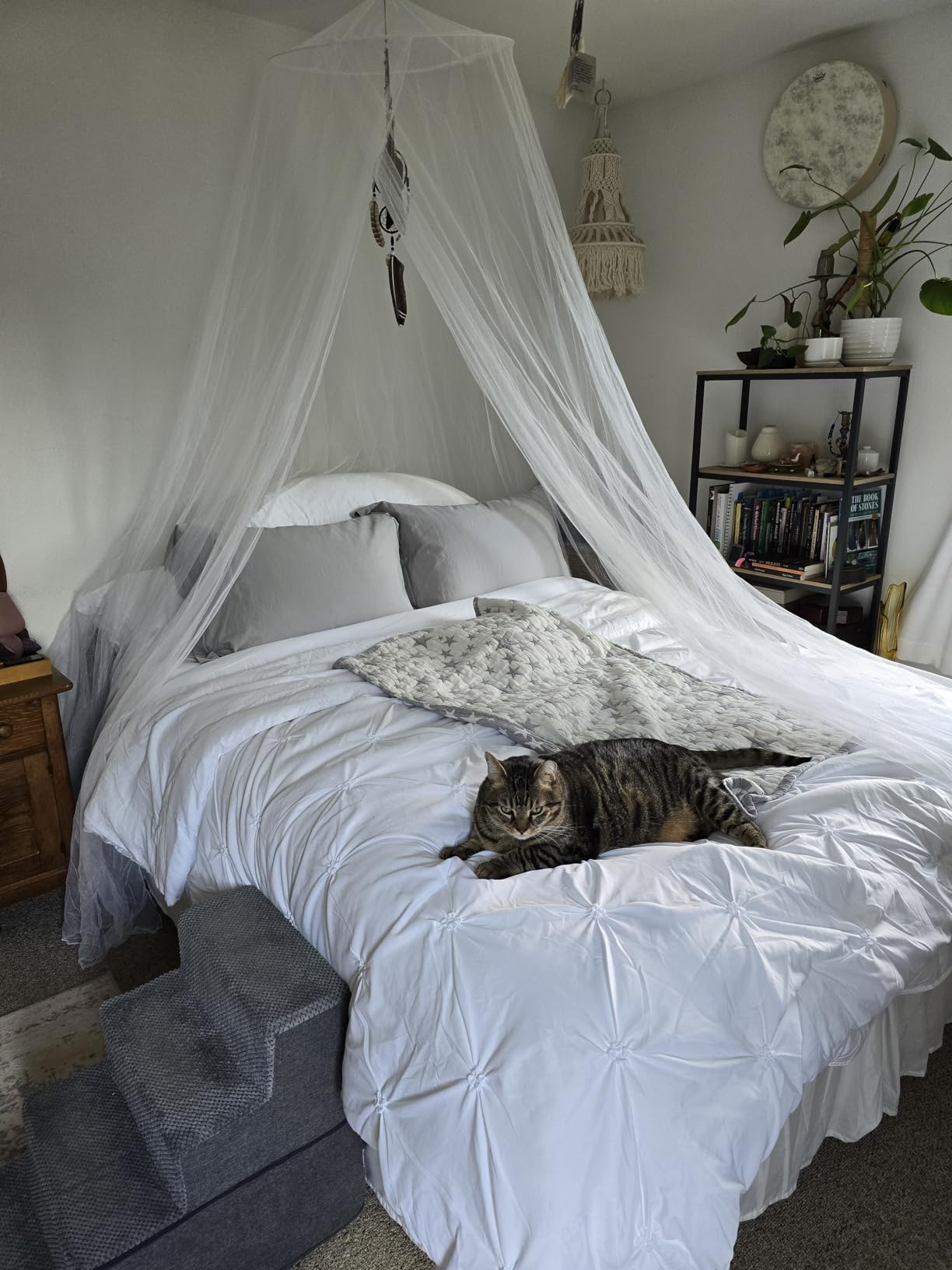 MEKKAPRO Extra-Large King Mosquito Bed Net, Made for King Queen and Twin, Bed Mosquito Netting | Bed Canopy Curtains, White Mosquito Netting customer photo 2