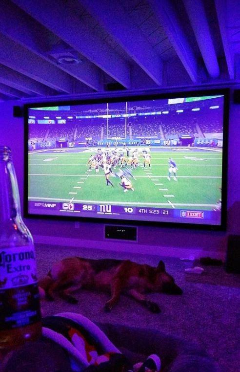ShowMaven 100in Fixed Frame Projector Screen, Diagonal 16:9, Active 3D 4K Ultra HD Projector Screen for Home Theater or Office (16:9, 100