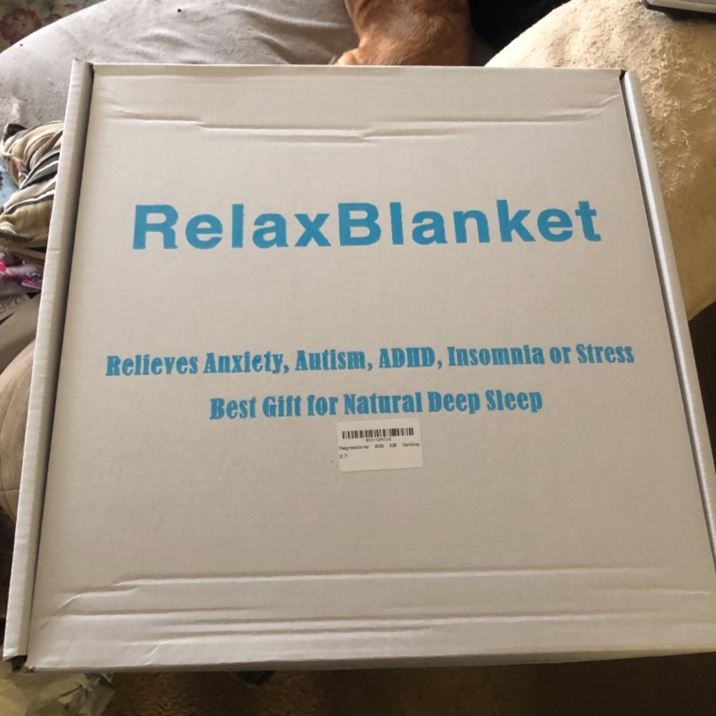 RelaxBlanket Cotton Weighted Blanket 100% Cotton with Premium Glass Beads for All-Season 80''x90'' 30lbs,Dark Grey customer photo 1