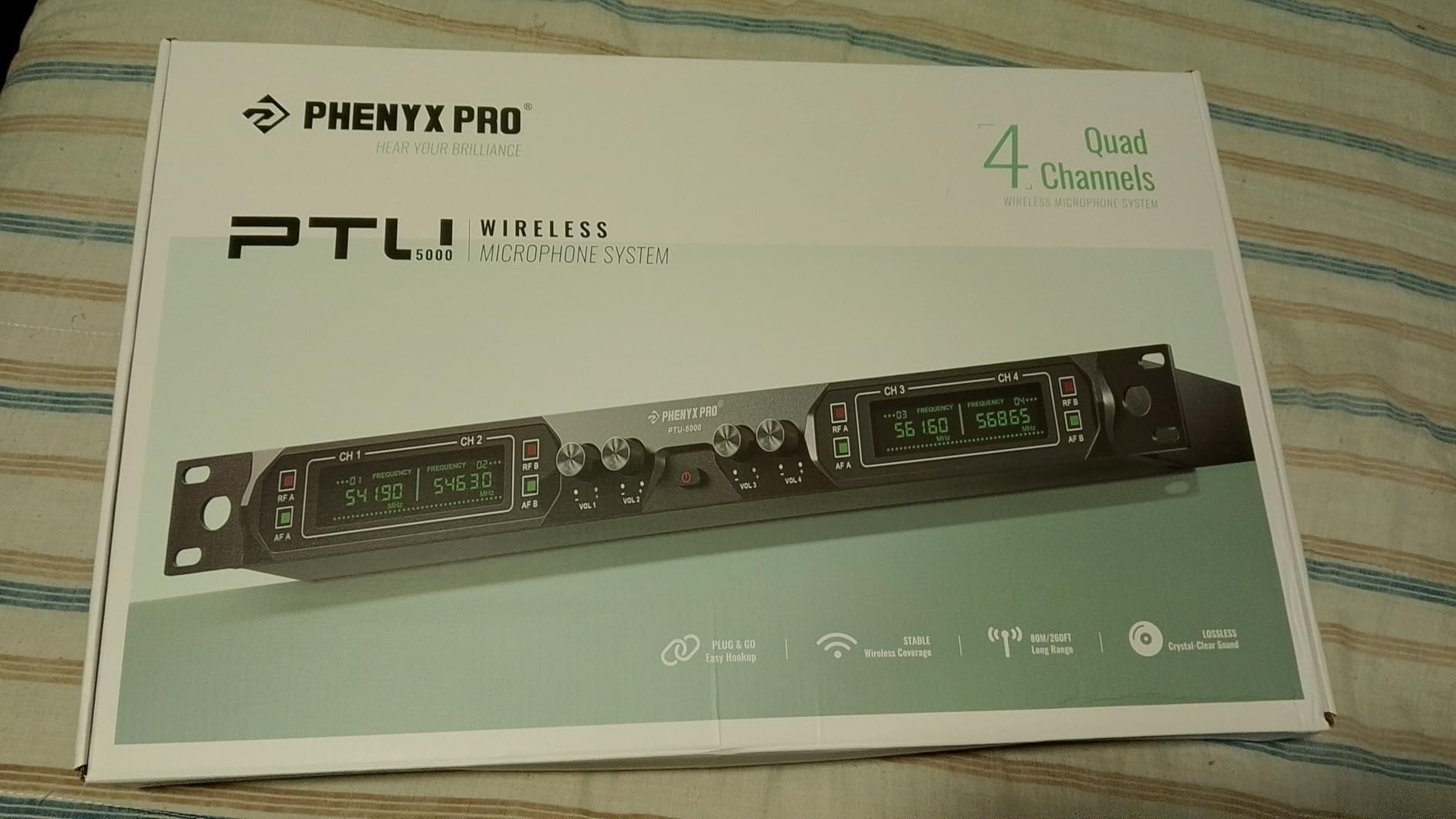 Phenyx Pro 4-Ch UHF Fixed Frequency Wireless Microphone System PTU-5000-4H customer photo 2