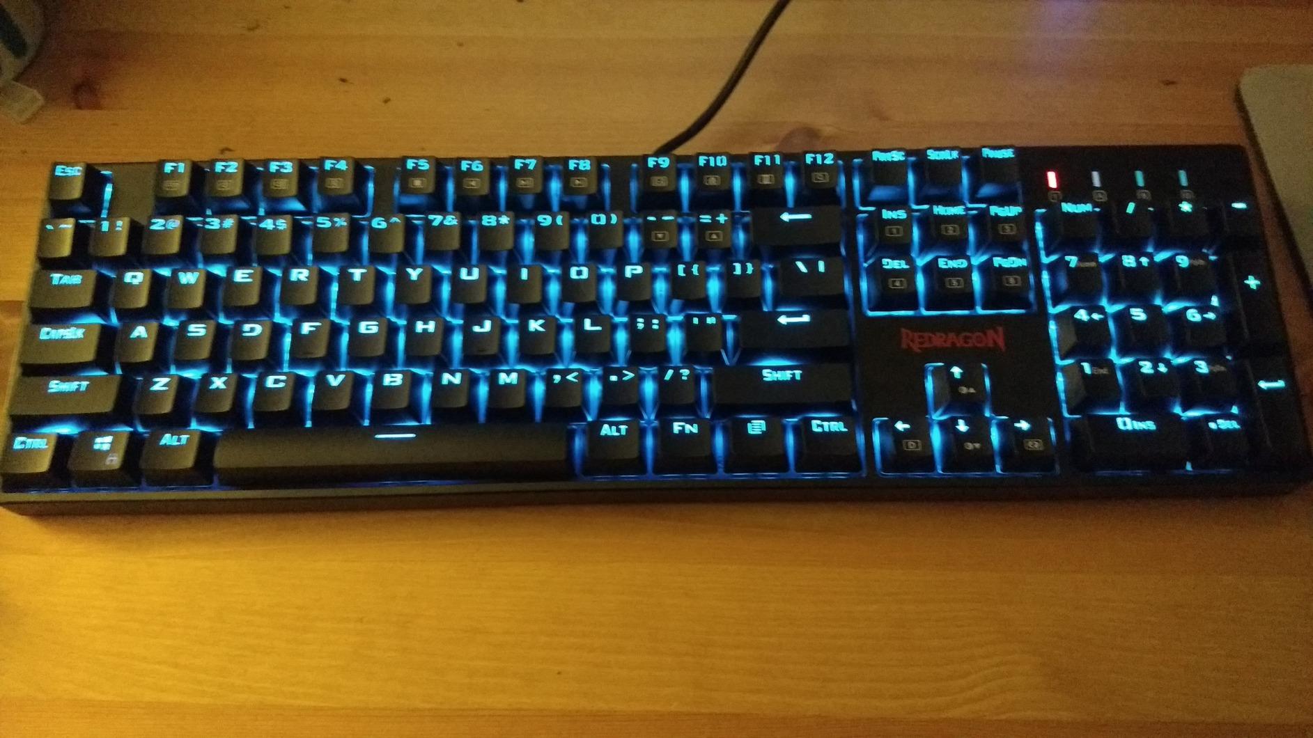 Redragon K582 Wired RGB Mechanical Gaming Keyboard, 104-Key Standard Layout | 16.8M Color Immersive eSports Lighting Vibe, N-Key Rollover for Accurate Combos, 50M-Keystroke Durability, Customize Software customer photo 1