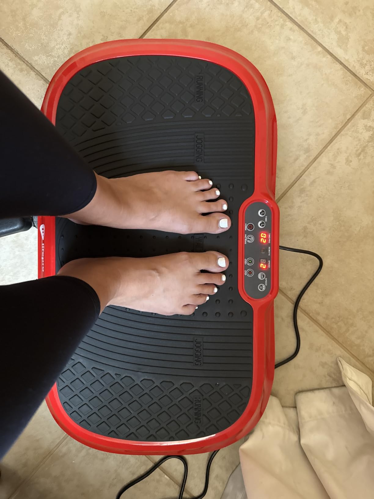 Lifepro Waver Vibration Plate Exercise Machine with 99 Speeds & 10 Presets | Resistance Bands, Non-Slip Surface, 330 lbs Capacity - Vibration Plate for Lymphatic Drainage, Body Toning, Full-Body Workout customer photo 2