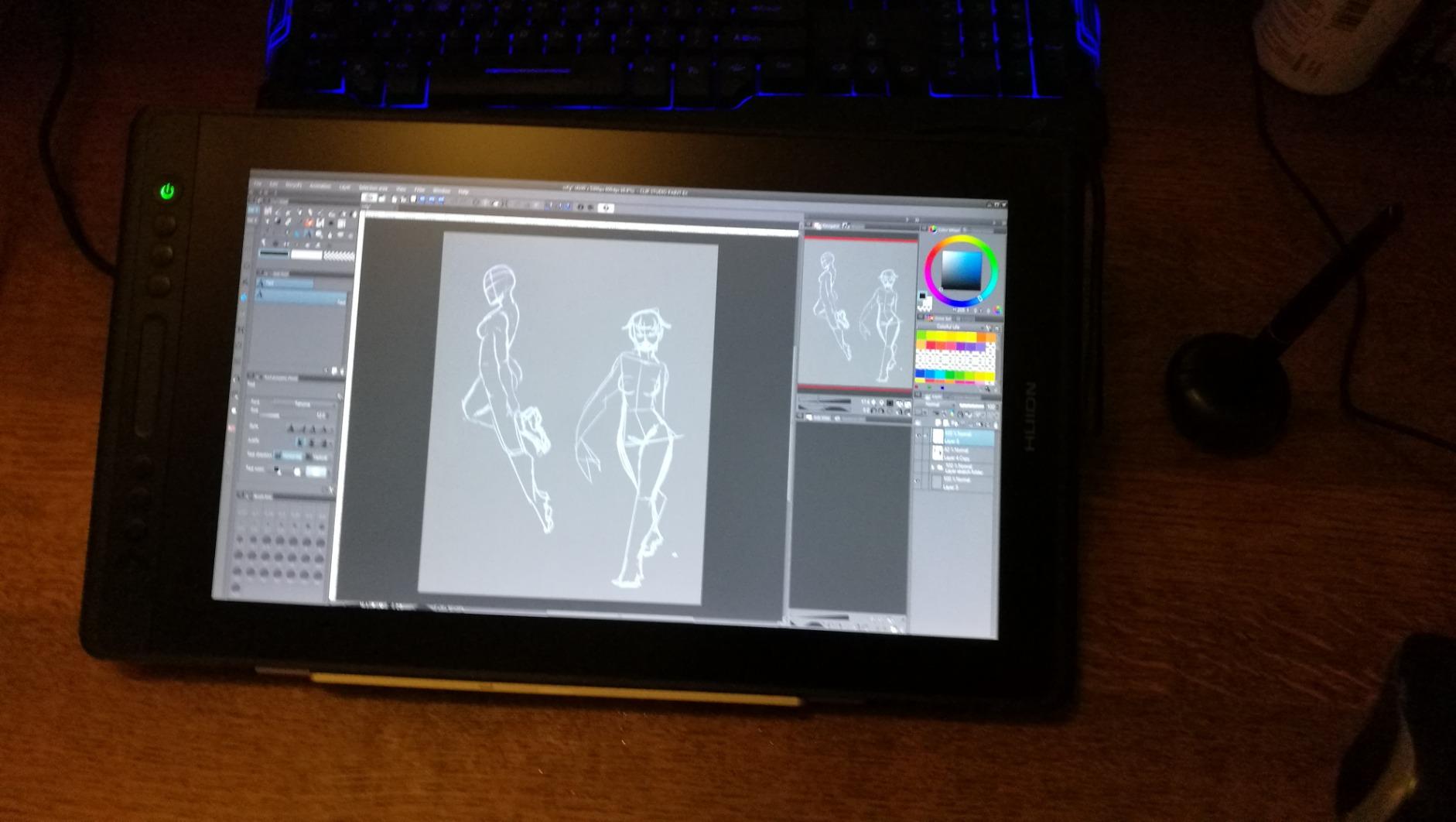HUION Kamvas Pro 16 Drawing Tablet with Screen, 120% sRGB, Touch Bar, 15.6