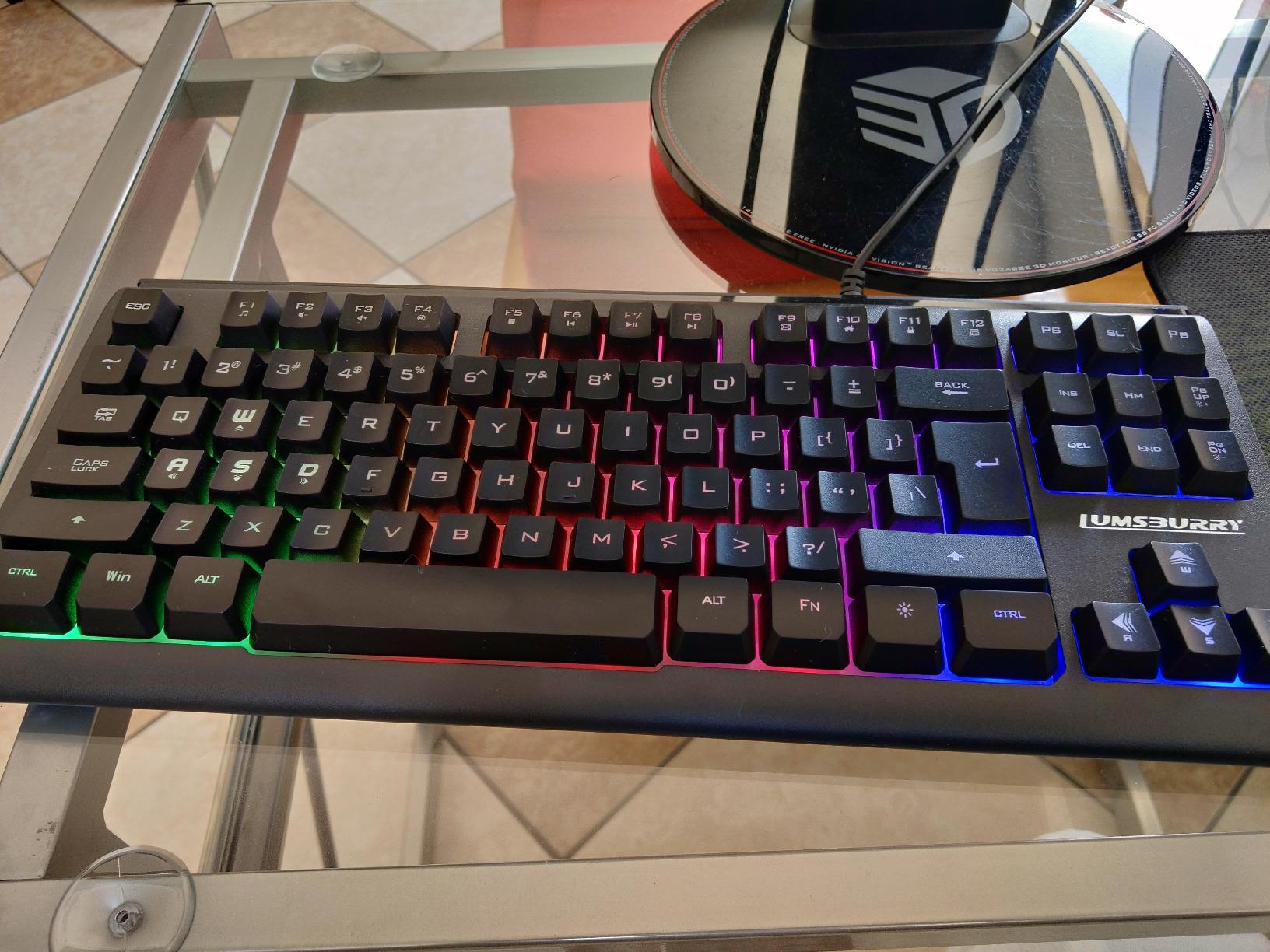 Lumsburry Computer Keyboard, 87 Keys Compact Wired USB Keyboard customer photo 2