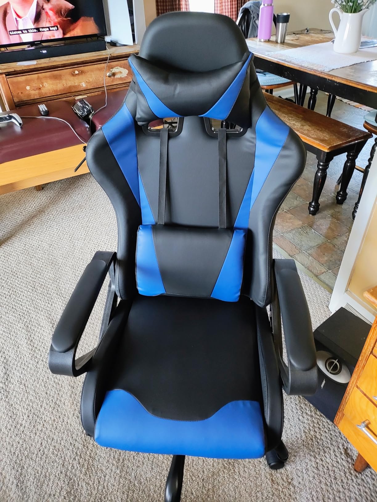 BestOffice Ergonomic Gaming Chair for Adults, Video Game Chair, Gray customer photo 1
