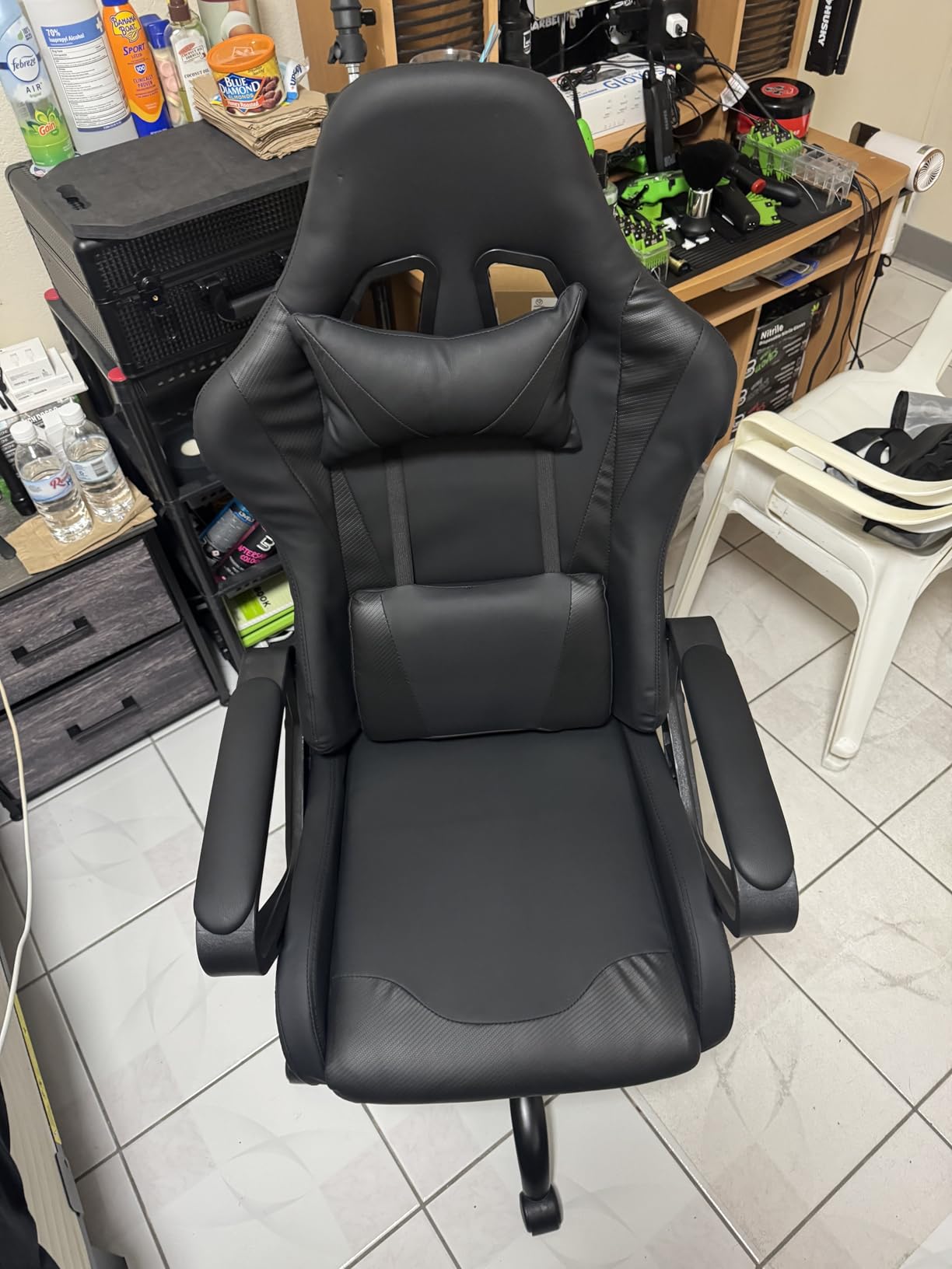 BestOffice Ergonomic Gaming Chair for Adults, Video Game Chair, Gray customer photo 2