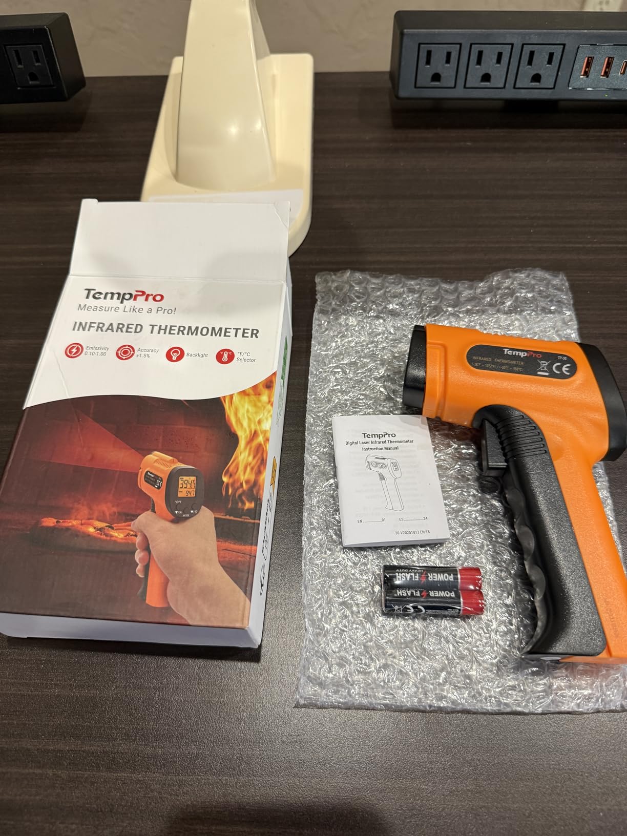 TempPro TempScan Infrared Thermometer Gun for Pizza Oven Griddle HVAC | Temperature Gun with Adjustable Emissivity, Infrared Thermometer for Cooking BBQ Meat Engine, -58 to 1022F customer photo 1