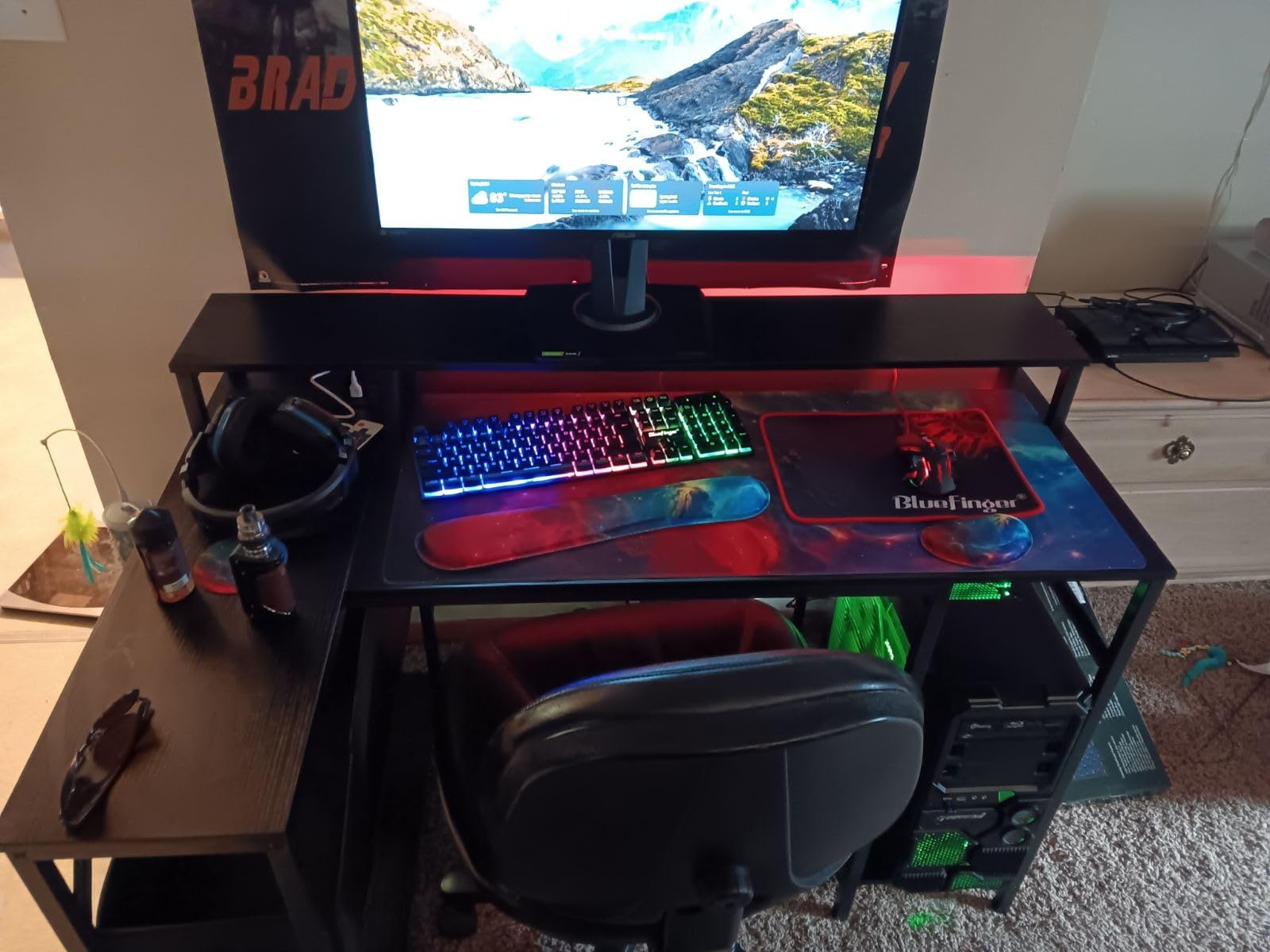 BlueFinger RGB Gaming Keyboard and Backlit Mouse Combo, USB Wired, LED Gaming Set for Laptop PC Computer Game and Work customer photo 2
