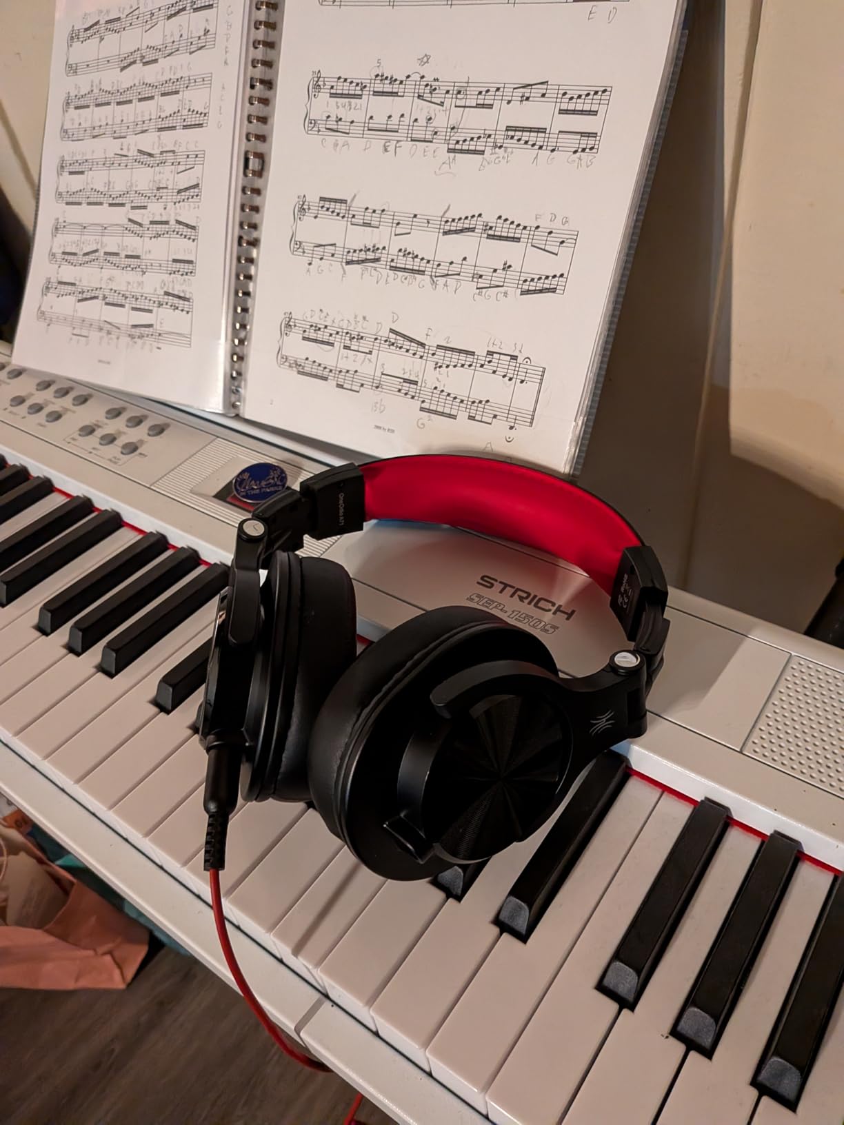 OneOdio A71 Hi-Res Wired Over-Ear Studio Headphones for DJ, Mixing - Red | headphone for studio recording, monitoring and mixing, with foldable design, 3.5mm/6.35mm jacks connect to PC, computer, DJ customer photo 2