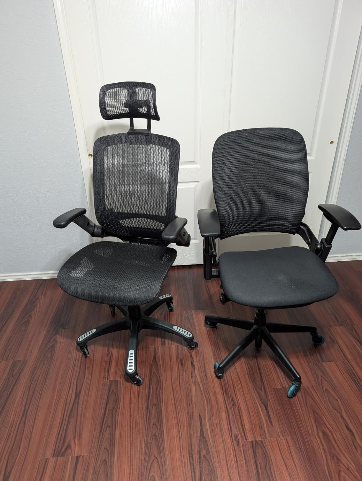 GABRYLLY Ergonomic Office Chair, High Back Home Desk Chair with Headrest, Flip-Up Arms, 90-120° Tilt Lock and Wide Cushion, Big and Tall Mesh Chairs for Man Woman, Black Task Chair customer photo 2