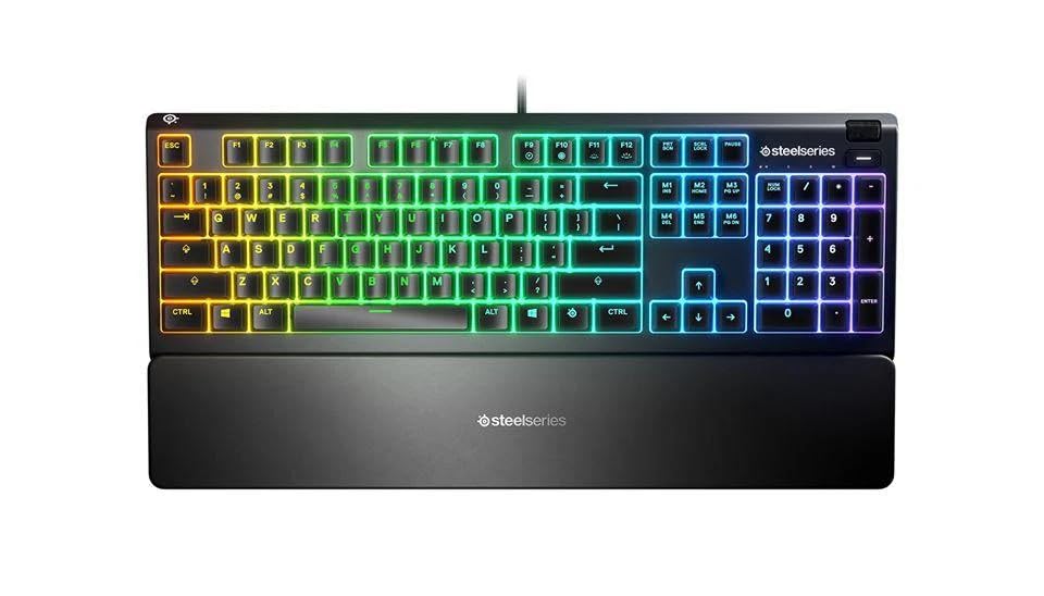 SteelSeries Apex 3 RGB Gaming Keyboard – 10-Zone RGB Illumination – IP32 Water Resistant – Premium Magnetic Wrist Rest (Whisper Quiet Gaming Switch) customer photo 2