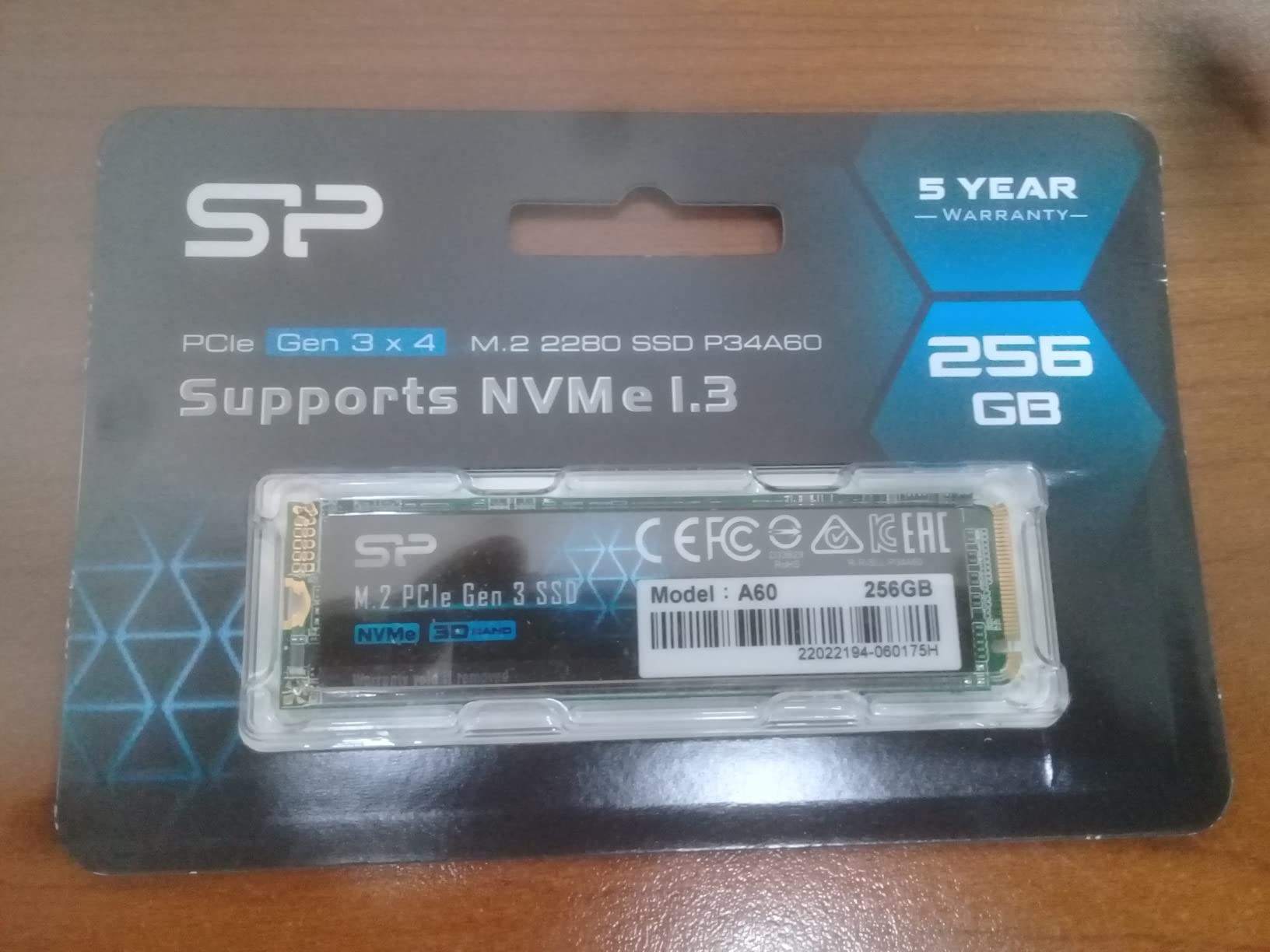Silicon Power 256GB NVMe M.2 PCIe Gen3x4 2280 SSD (SP256GBP34A60M28) customer photo 1