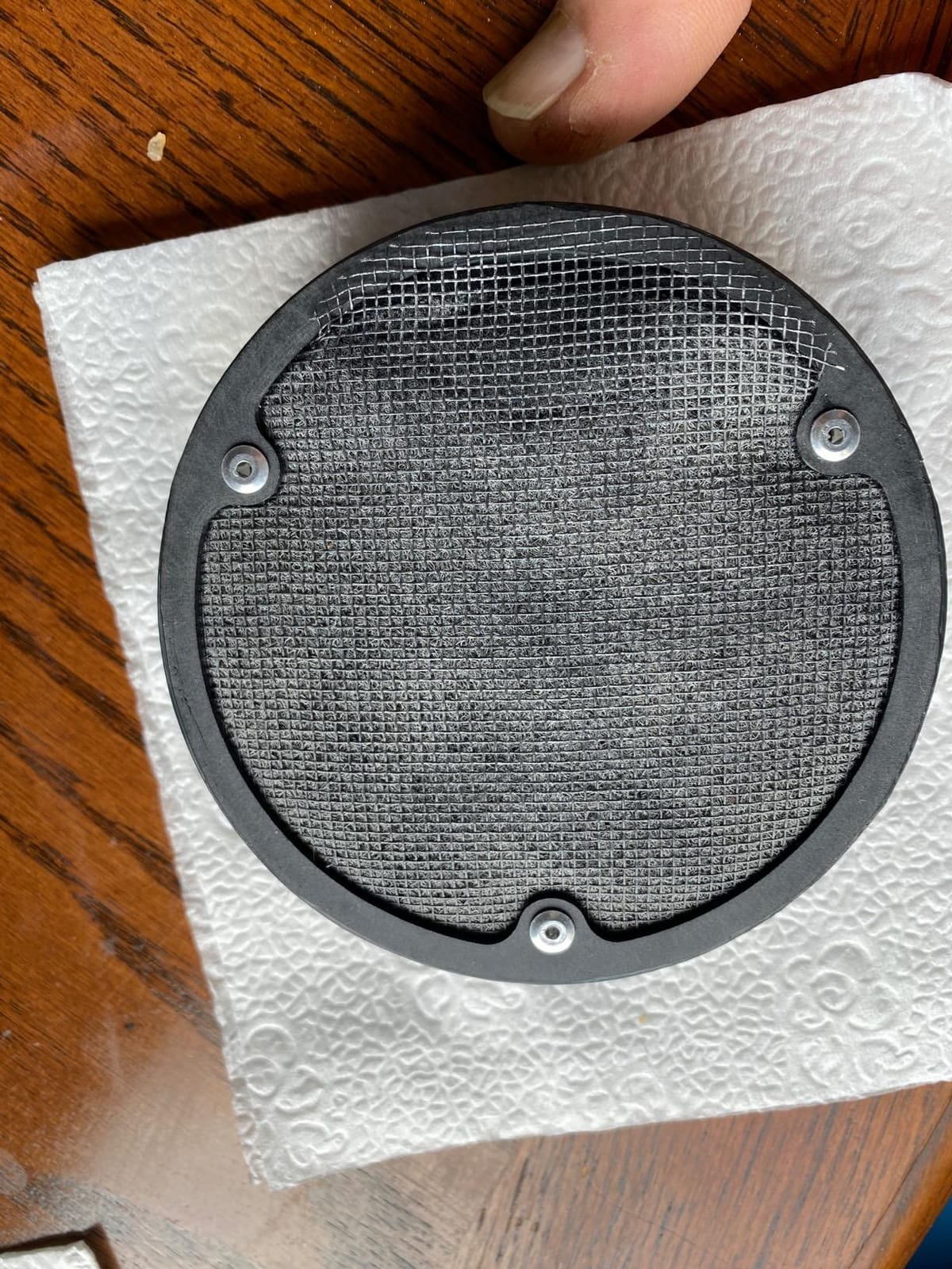 Air Duct Screen and Carbon Filter for 4 inch Air Ducts, Vents, Grow tents, or fresh air intakes; Pre-filtration for light duty odors and dust; Atomic Innovations customer photo 1
