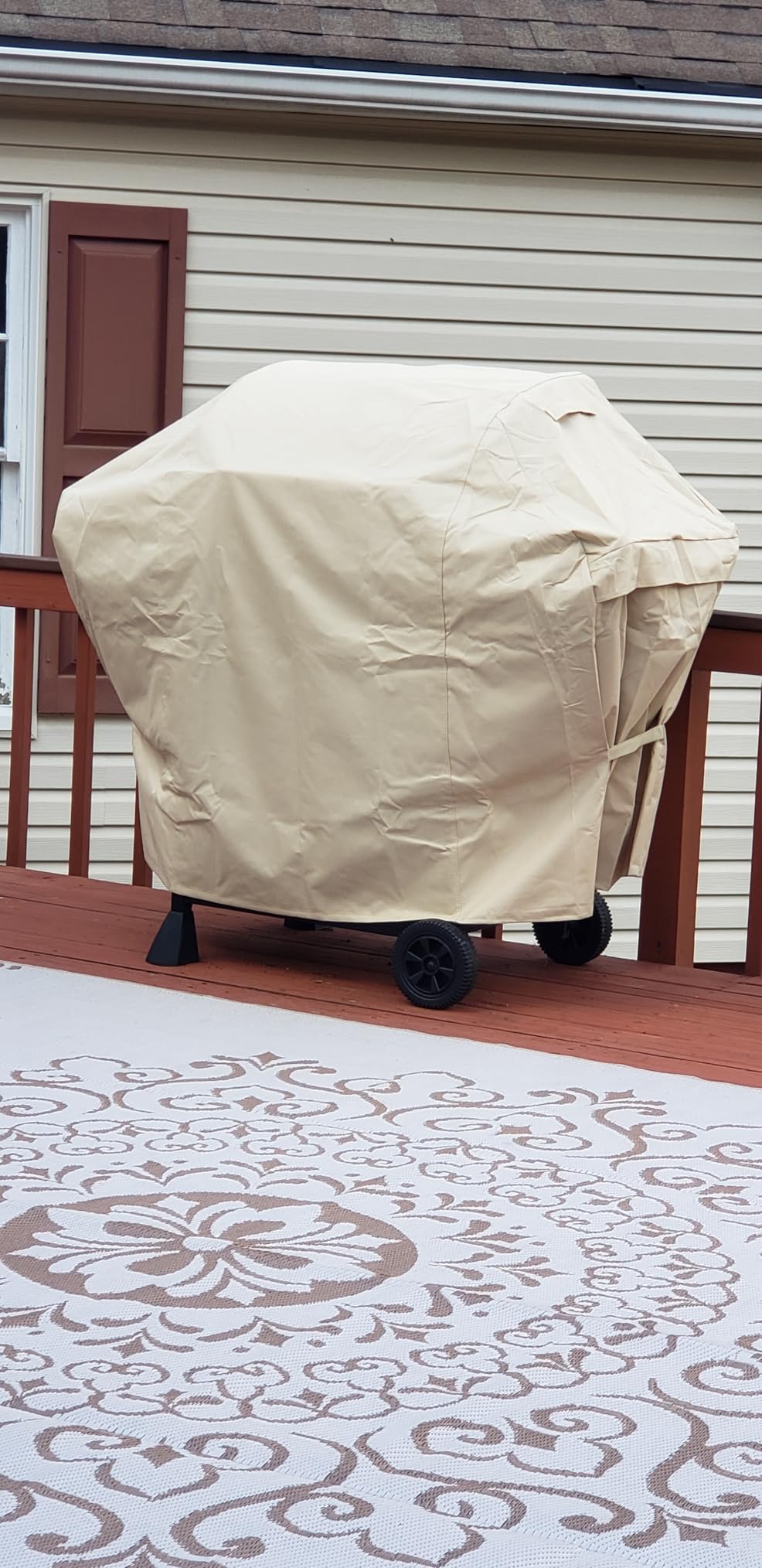 NEXCOVER 60 Inch Grill Cover - 600D Heavy Duty Waterproof and Weather Resistant BBQ Cover for Weber, Char Broil, Nexgrill - Fade Resistant, Black customer photo 2