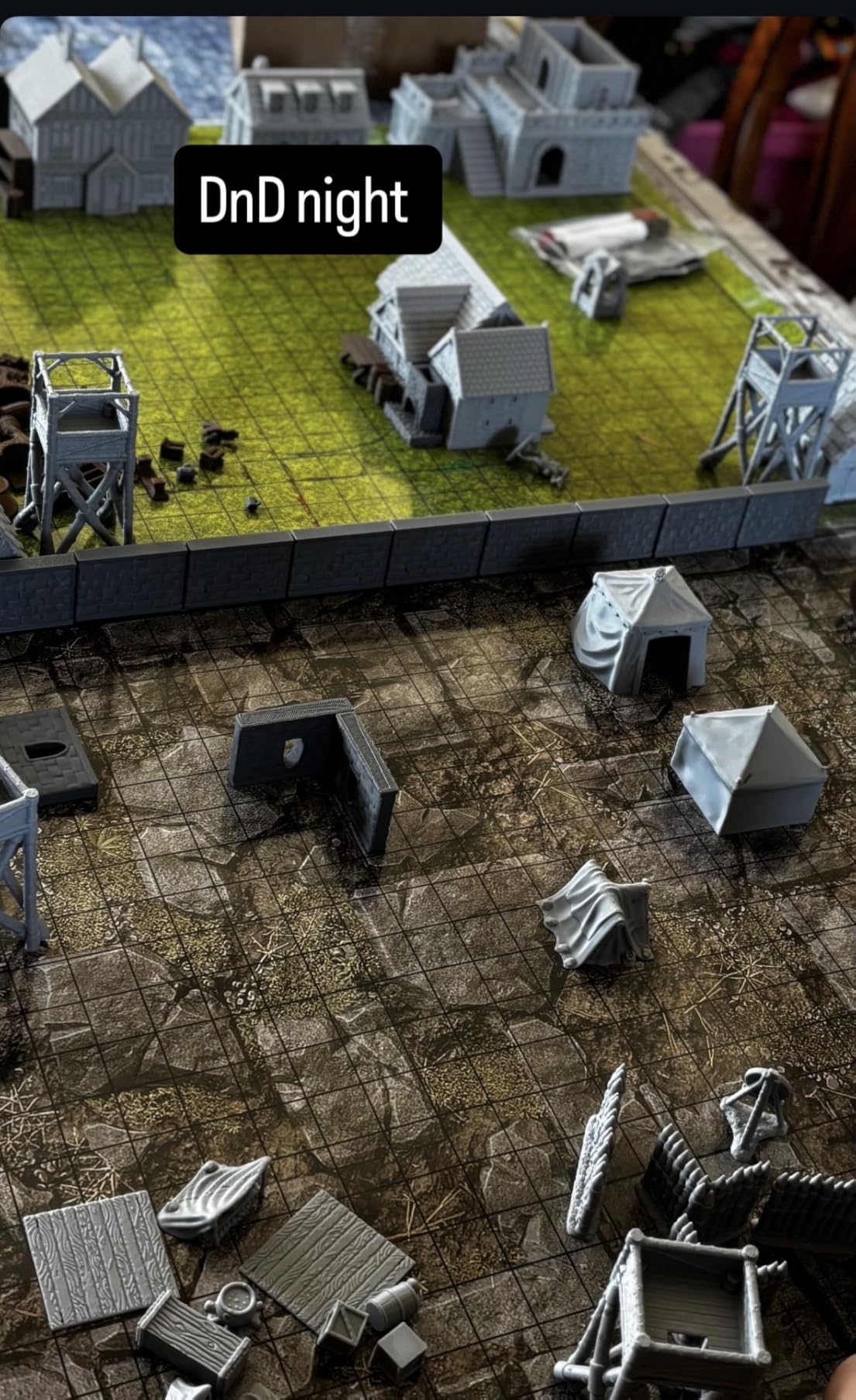 Tidyboss DND Starter Set | 3 X Double Sides 24x 36 Game Grid Mat | 6 Terrains Includes Dry Erase Markers, Eraser, Dice and Clips customer photo 1
