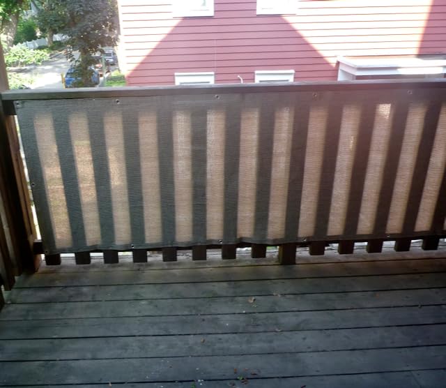 SUNNY GUARD 3' x 10' Balcony Privacy Screen, HDPE Patio Railing Cover Fence customer photo 1