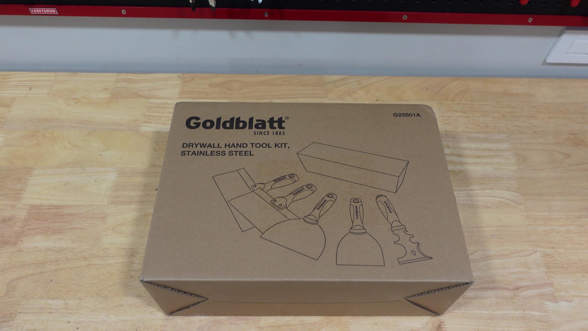 Goldblatt Drywall Hand Tool Kit, 6-Piece Painter's Tools | Stainless Steel Putty Knives, 14 in 1 Paint Scraper, 6'' and 4'' Flex Joint Knives, 8'' and 12'' Taping Knives, 12'' Mud Pan customer photo 1