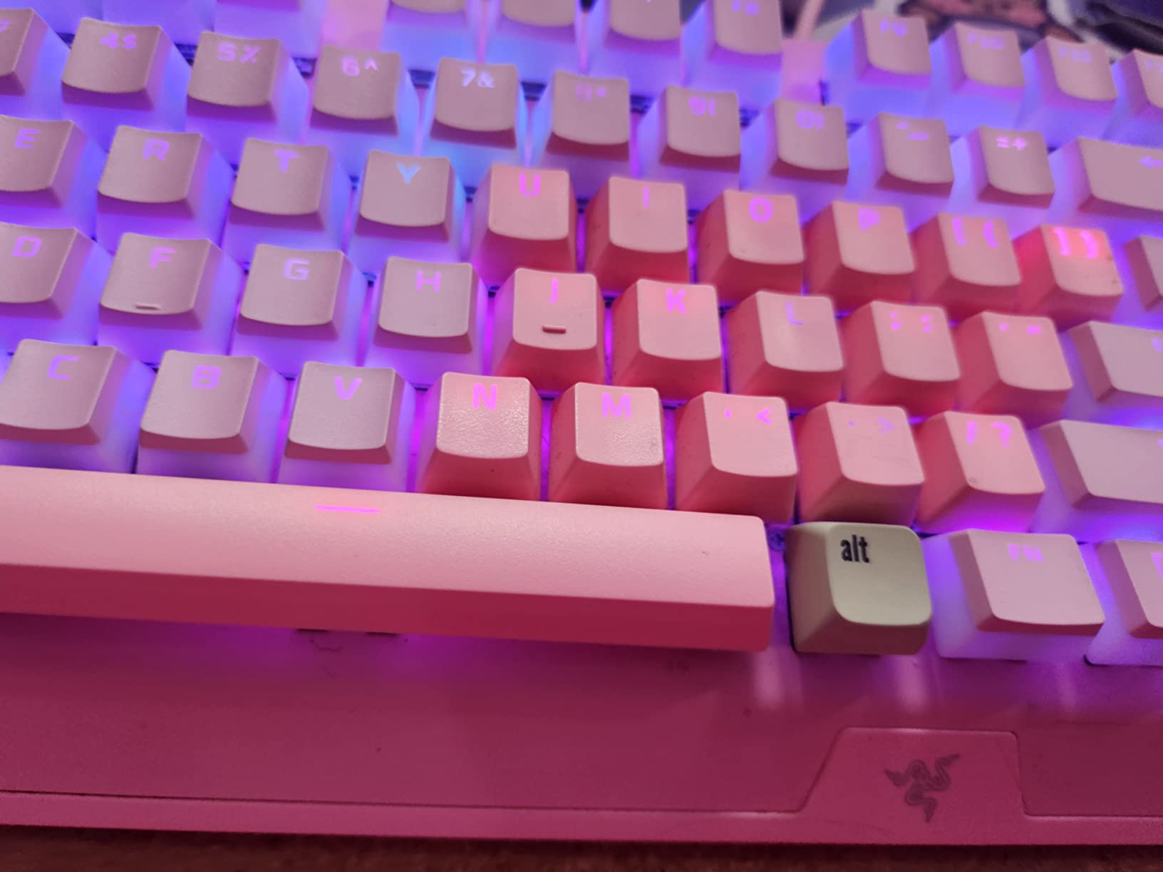 HyperX Pudding Keycaps - Double Shot PBT Keycap Set with Translucent Layer, for Mechanical Keyboards, Full 104 Key Set, OEM Profile, English (US) Layout - Black customer photo 2