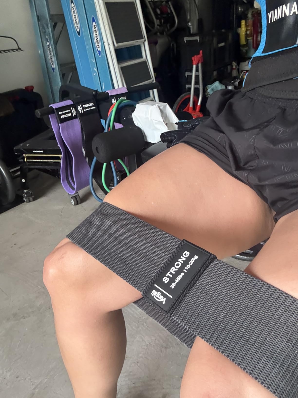 Resistance Bands for Working Out with Workout Bands Guide. 4 Booty Bands for Women Men Fabric Elastic Bands for Exercise customer photo 1