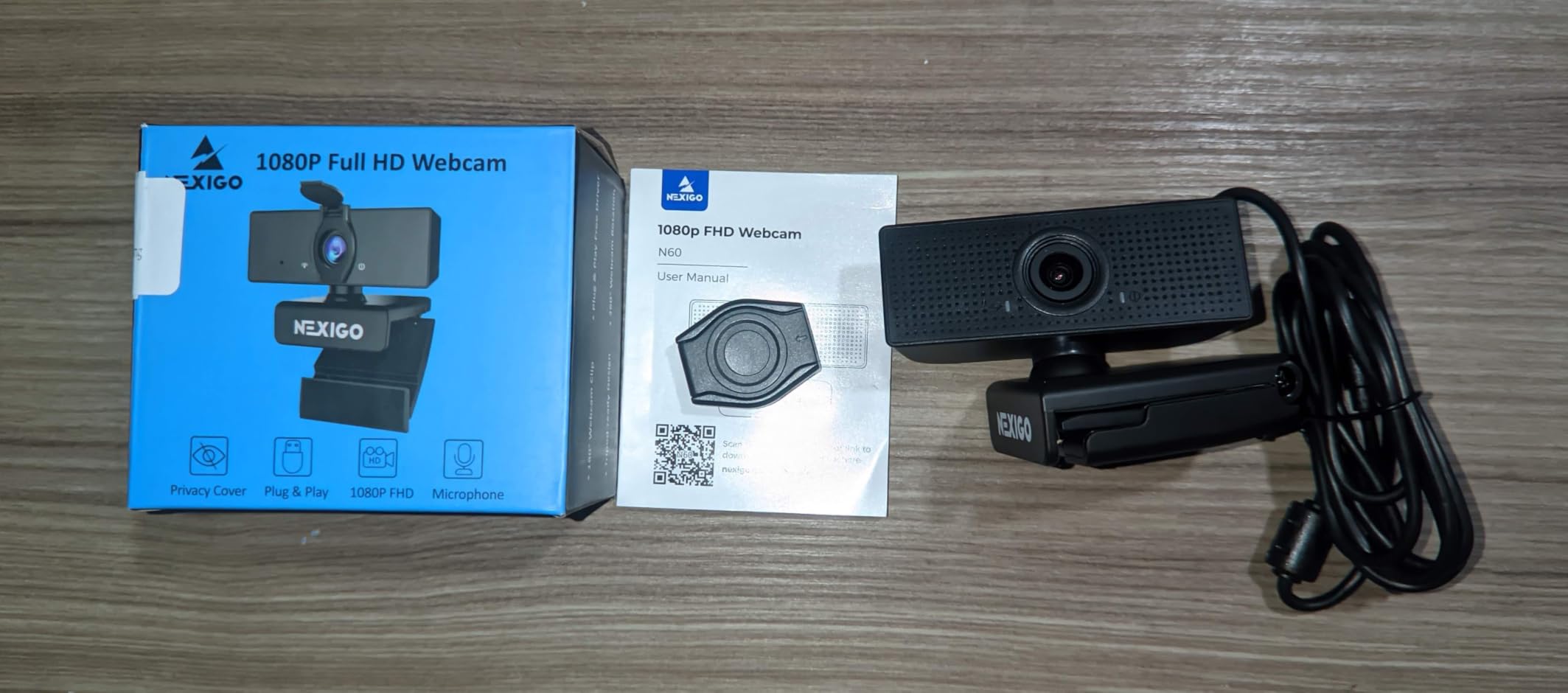 NexiGo N60 1080P Webcam with Microphone, Software Control & Privacy Cover, USB HD Computer Web Camera, Plug and Play, for Zoom/Skype/Teams, Conferencing and Video Calling customer photo 2