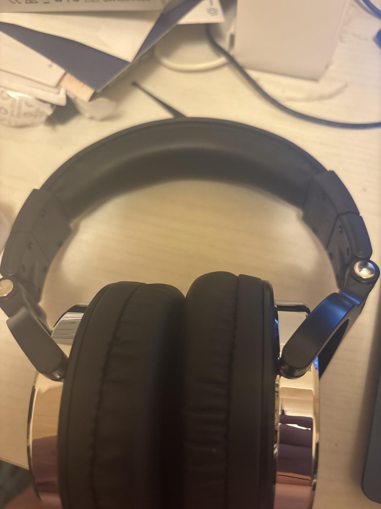 OneOdio Wired Over Ear Headphones Studio Monitor & Mixing DJ Stereo Headsets with 50mm Neodymium Drivers and 1/4 to 3.5mm Jack for AMP Computer Recording Podcast Keyboard Guitar Laptop - Dark Blue customer photo 2