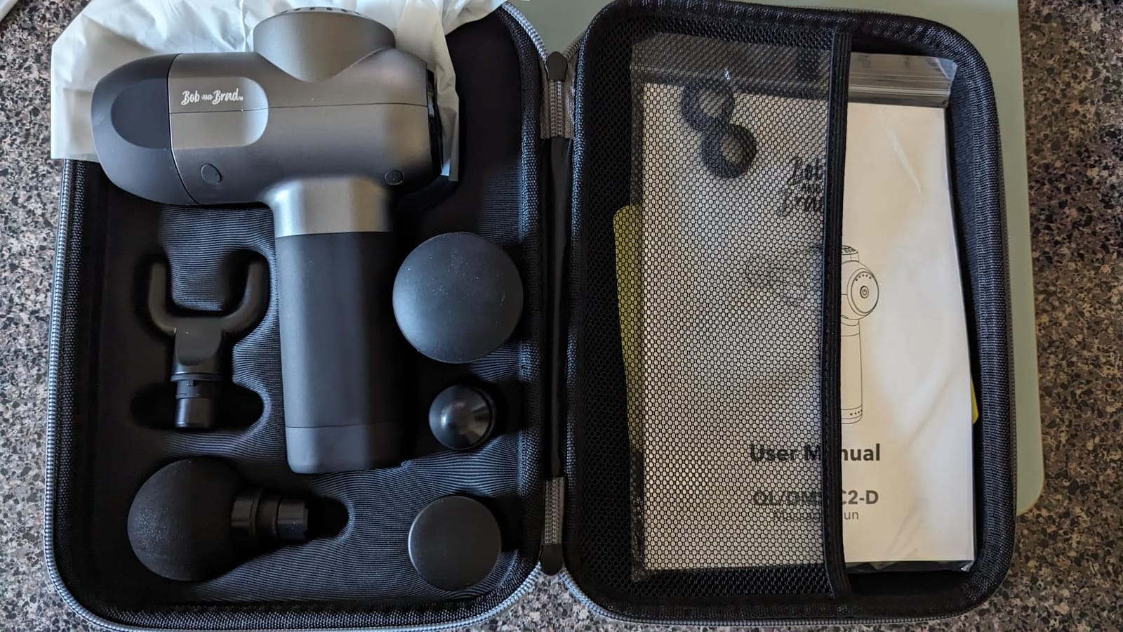 BOB AND BRAD C2 Massage Gun, FSA Eligible & HSA Approved Deep Tissue Percussion Massager Gun, Muscle Massager with 5 Speeds and 5 Heads, Electric Back Massagers for Professional Athletes Home Gym customer photo 2