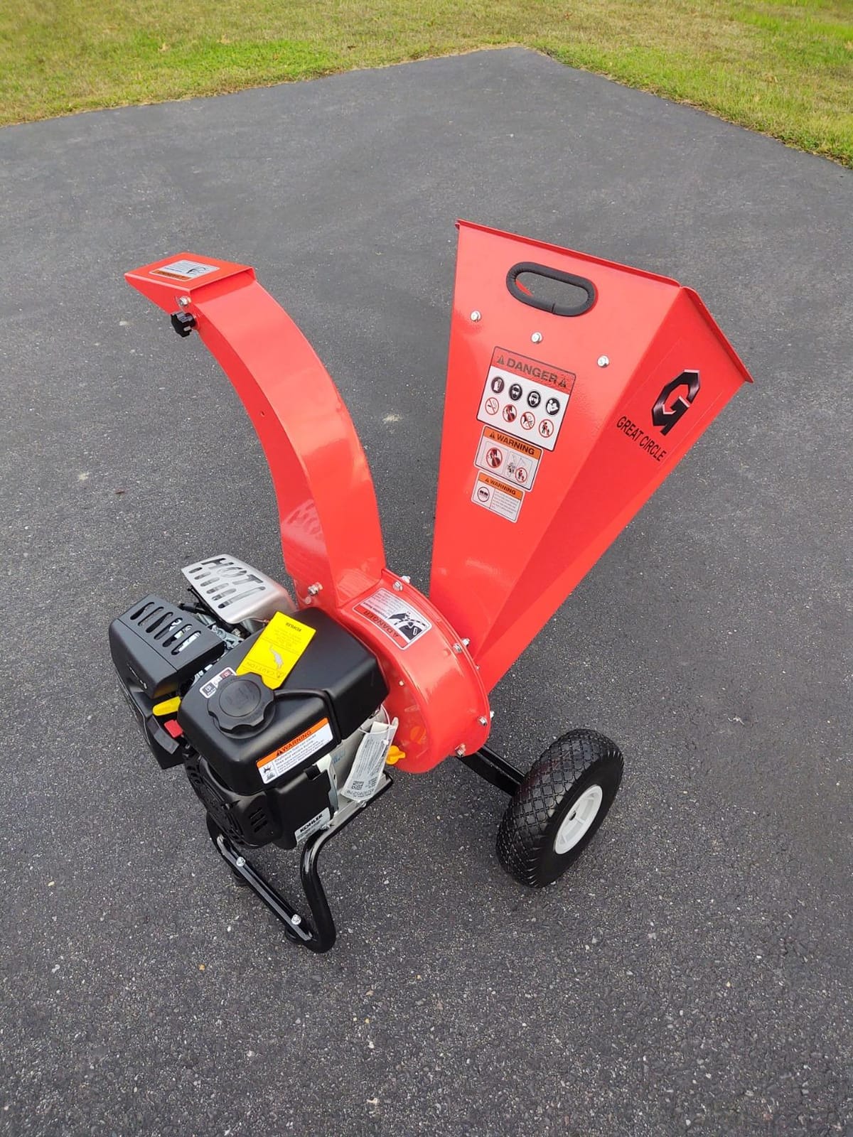 GreatCircleUSA Mini Wood Chipper Shredder Mulcher Ultra Duty 7 HP Gas Powered 3