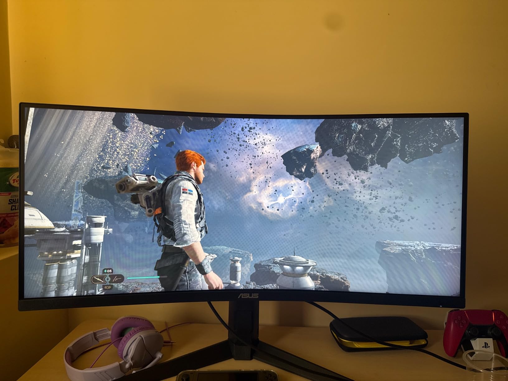 ASUS VG34VQL1B TUF 34 Inch Curved Gaming Monitor - WQHD (3440x1440), 165Hz, 1ms, Extreme Low Motion Blur, FreeSync Premium, Eye Care, Height Adjustable, DisplayHDR 400, DisplayPort, HDMI, USB customer photo 1