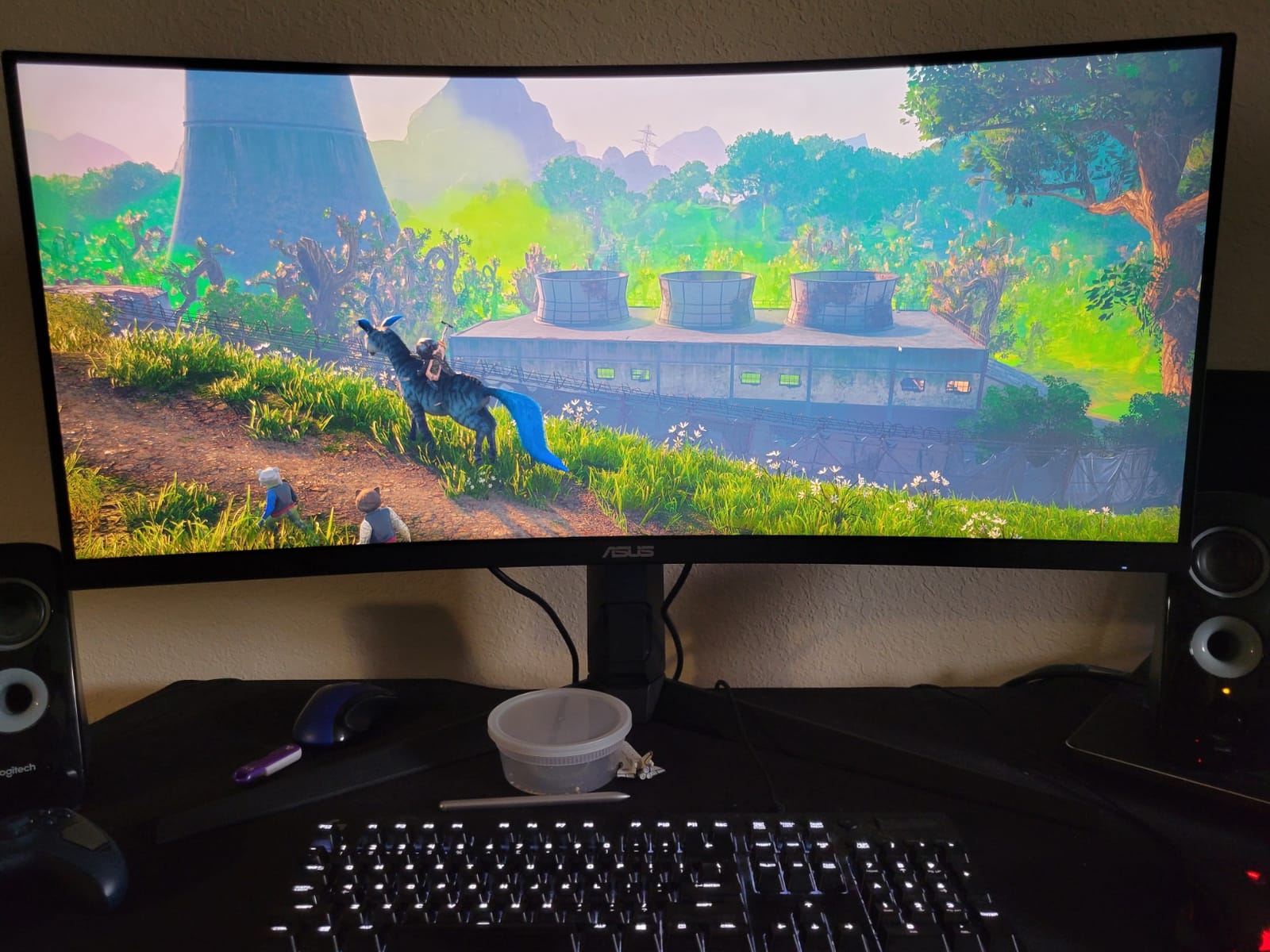 ASUS VG34VQL1B TUF 34 Inch Curved Gaming Monitor - WQHD (3440x1440), 165Hz, 1ms, Extreme Low Motion Blur, FreeSync Premium, Eye Care, Height Adjustable, DisplayHDR 400, DisplayPort, HDMI, USB customer photo 2