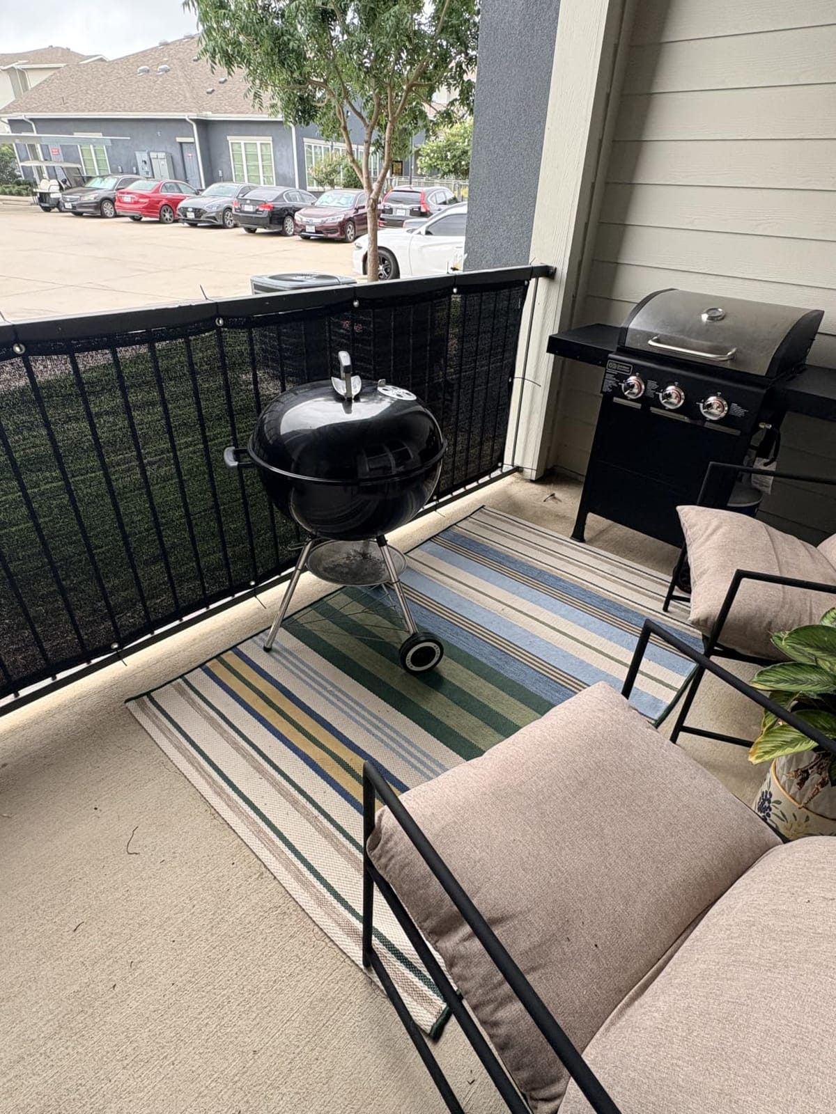 SUNLAX 3'x10' Black Balcony Privacy Screen Fence Windscreen 90% UV Block | 90% privacy shield, windscreen cover, shade netting mesh cloth, durable fabric, grommets, patio backyard porch railing customer photo 1