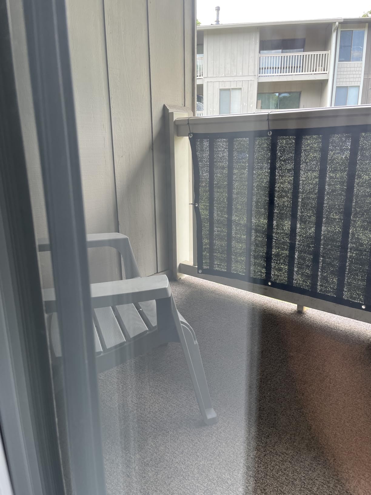 SUNLAX 3'x10' Black Balcony Privacy Screen Fence Windscreen 90% UV Block | 90% privacy shield, windscreen cover, shade netting mesh cloth, durable fabric, grommets, patio backyard porch railing customer photo 2