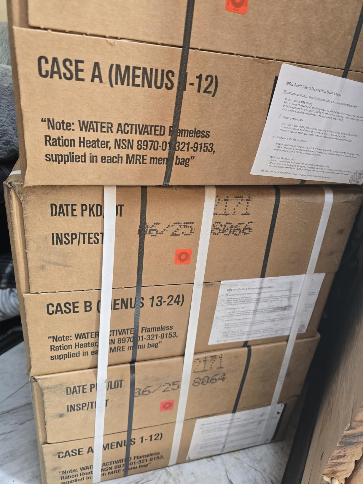 U.S. MRE Variety Pack of 12, A or B Case Random | MRE Kit Emergency-Ready - 12-Meal Variety Pack w/ Flameless Heater, Entree & Dessert, Survival Ration customer photo 2
